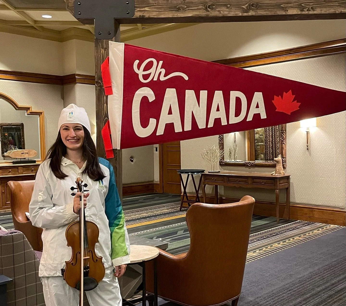 Performing for an event in Whistler last week 🍁 It was a throwback wearing this Olympic Torchbearer outfit - can&rsquo;t believe that was 15 years ago!
