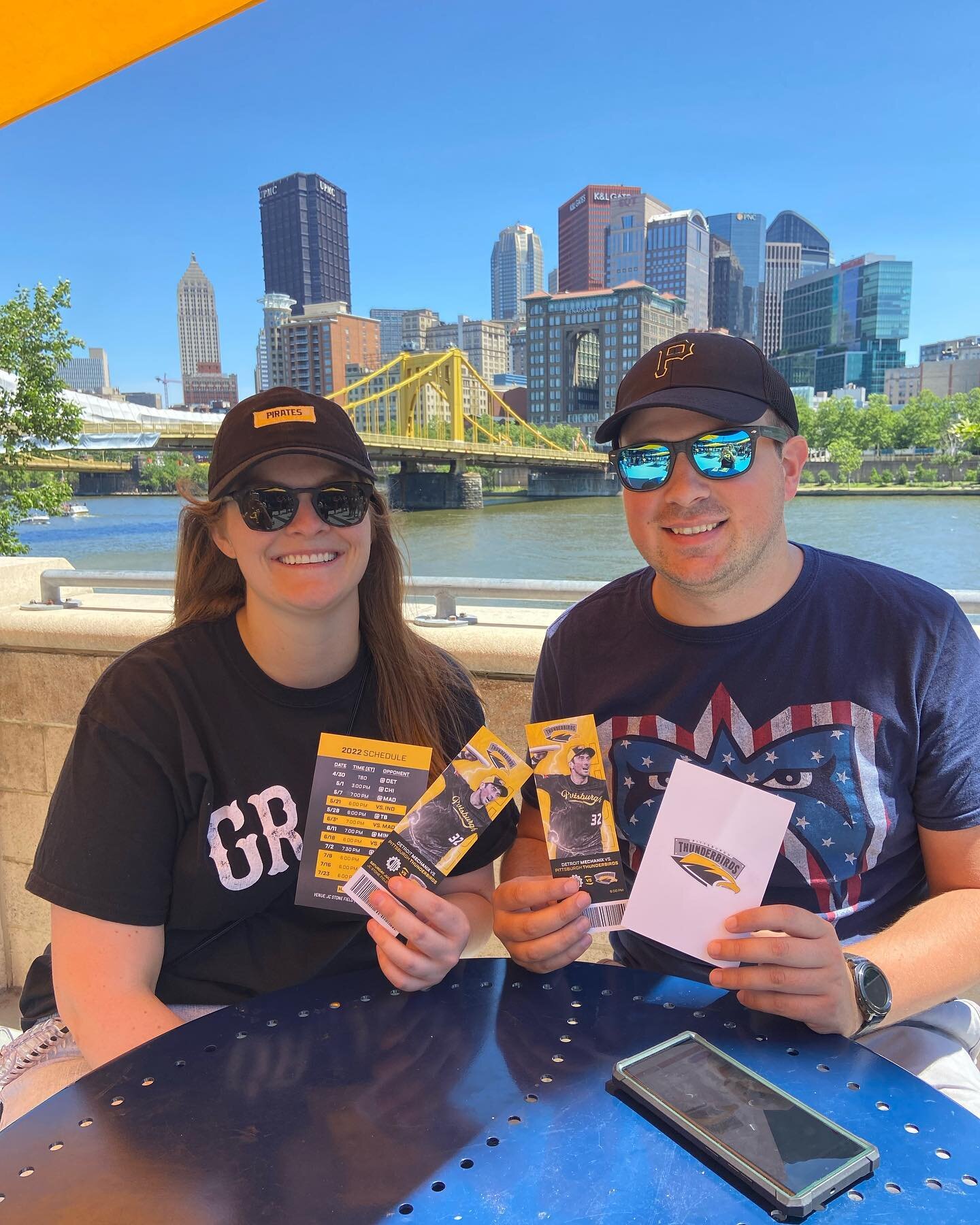 Happy winners of Pittsburgh Thunderbirds @pghthunderbirds tickets and a Thunderbirds branded prize bundle!! Mint will be handing out FREE Pittsburgh Thunderbirds tickets to a limited number of guests at the next Pirates @pittsburghpirates homestand a