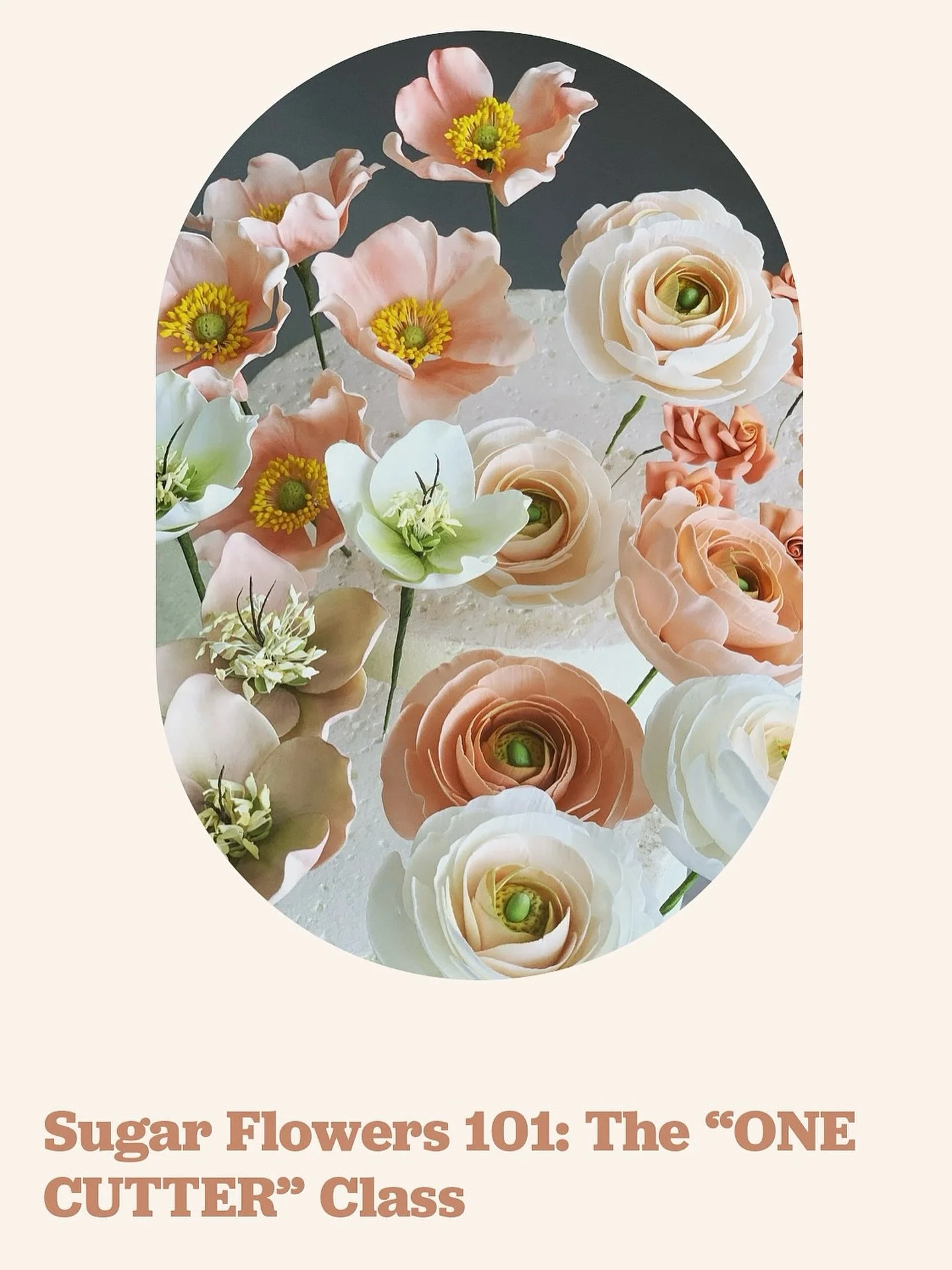 🌺 Have you been yearning to learn how to make sugar flowers?

💐 We have a few spots left in our &ldquo;One Cutter&rdquo; workshop next week with me (Carla), November 17-18, in which we&rsquo;ll use just one set of teardrop cutters to produce three 