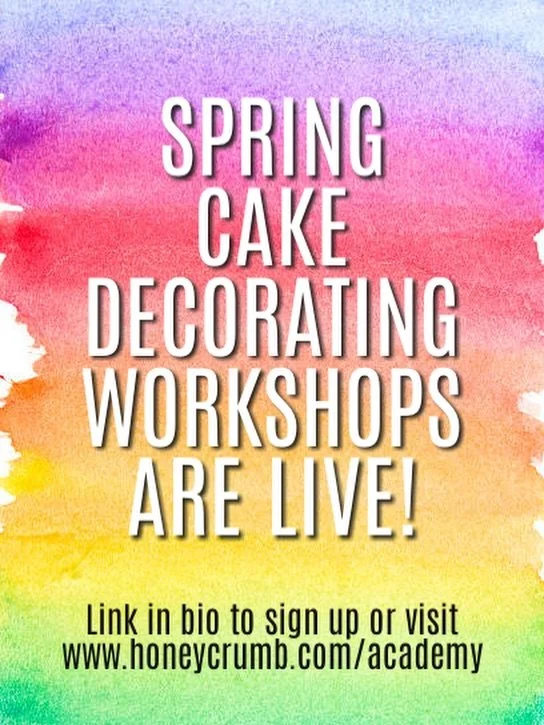 My new West Seattle cake studio is up and running, and I&rsquo;ve already hosted two absolutely wonderful workshops here with a delightful bunch of students this winter. The NEW workshop schedule for spring is now live on the Honey Crumb site, and I&