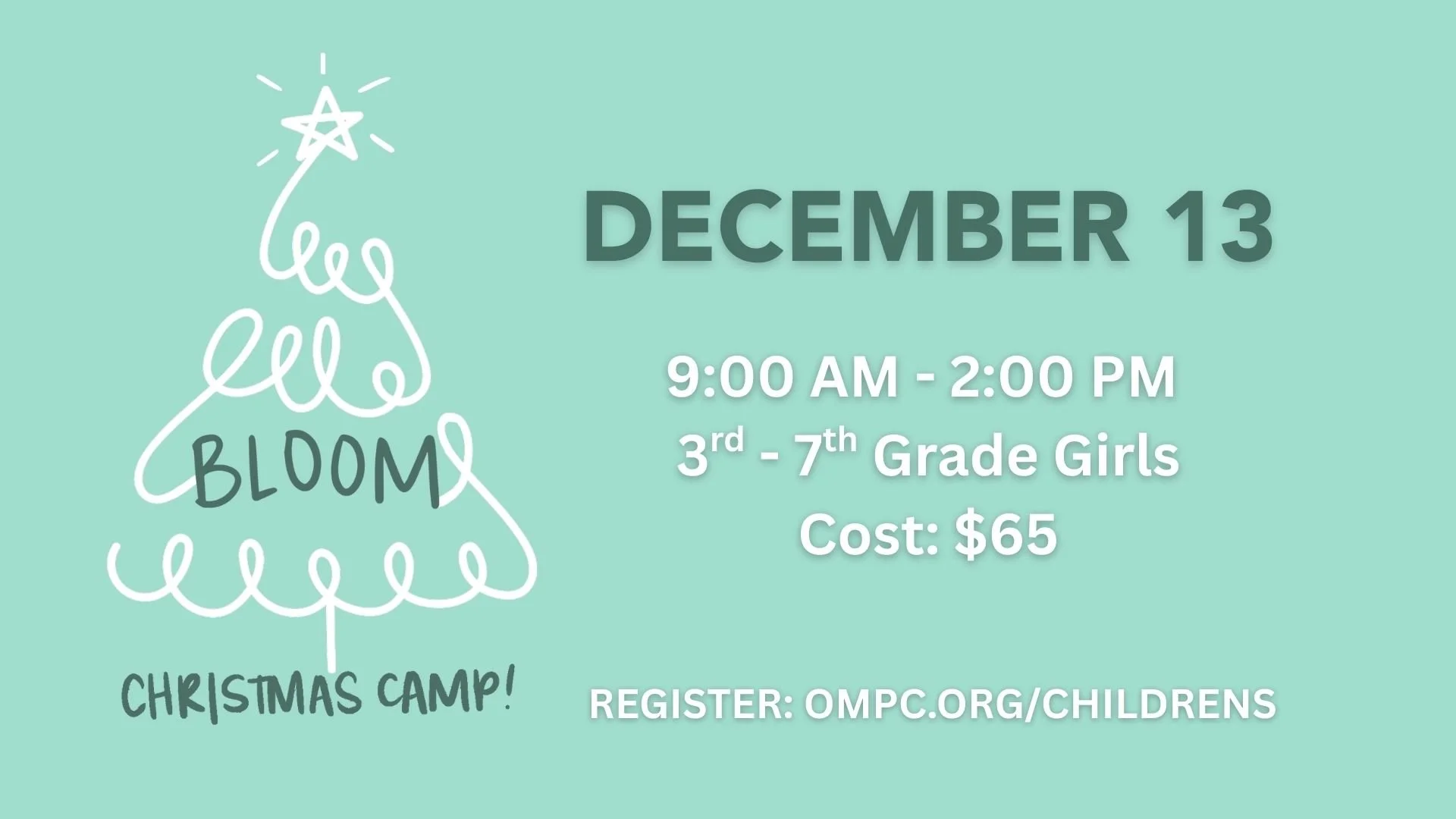 Bloom Christmas Camp Registration