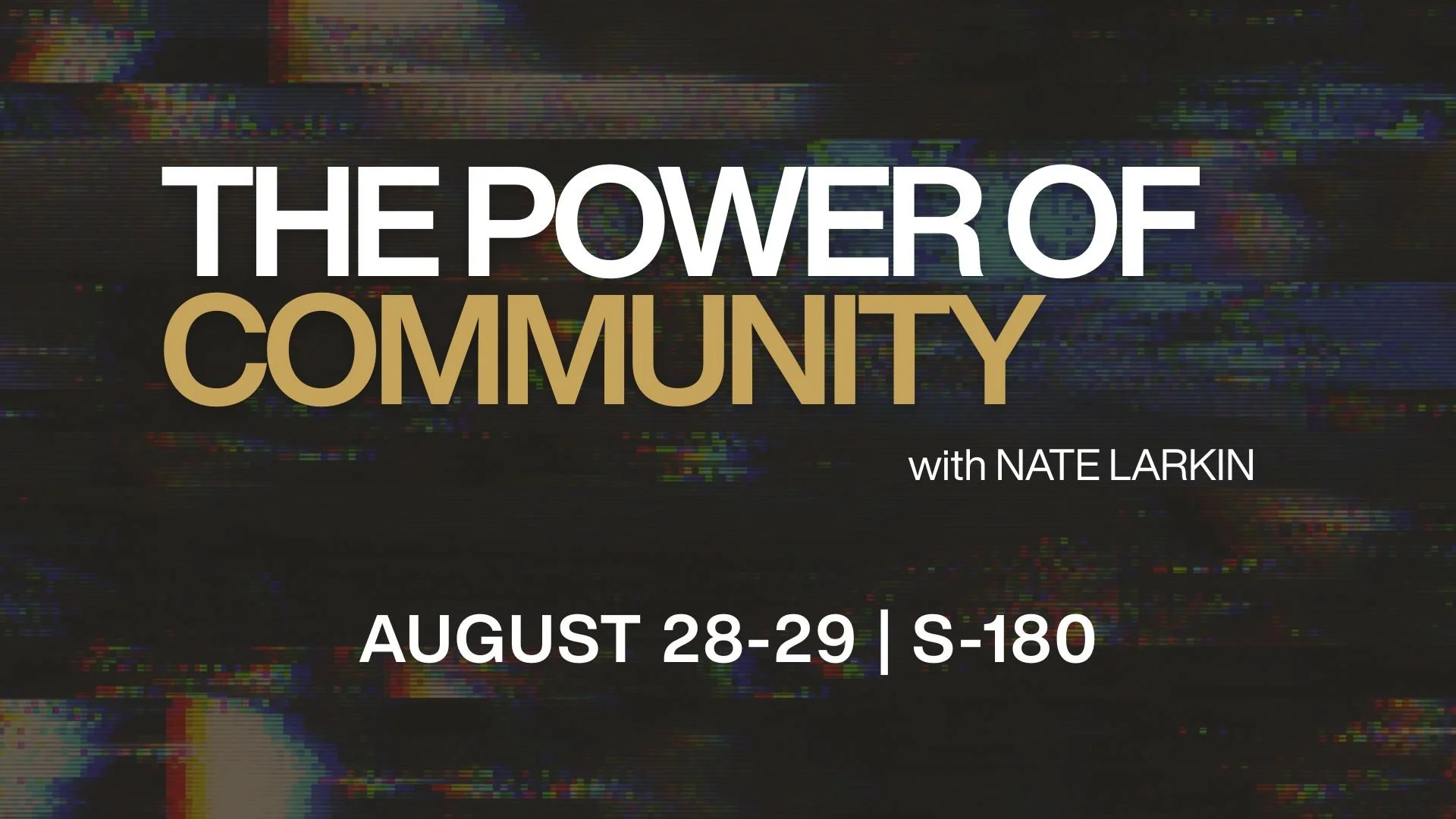 Men's Event: The Power of Community
