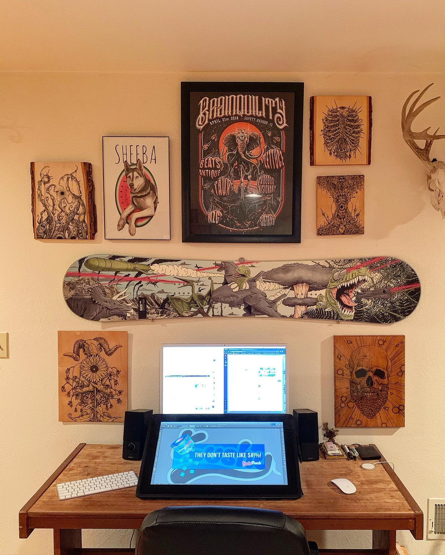Pardon the lack of posts, I needed a break from instagram for a while. Going to get a few birds stoned at once here&hellip;
First off, my desk is getting beat up so I&rsquo;m building myself a new one. See the process in the last photo and stay tuned