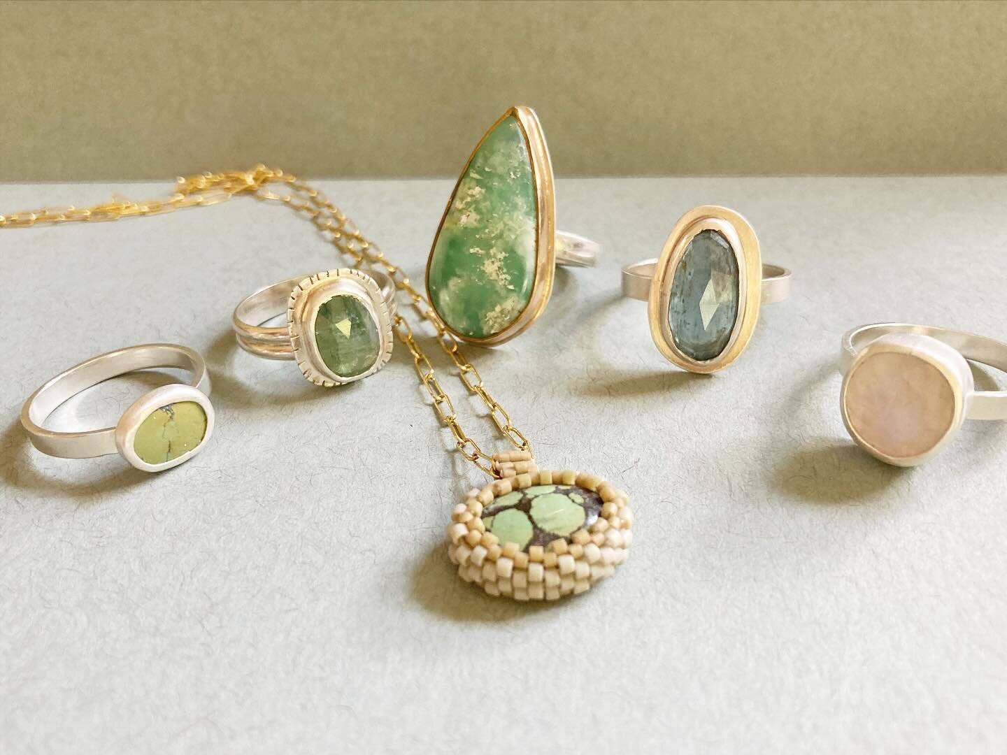 Stunning little collection headed to @littleritualsobx on the dreamy island of Ocracoke, NC.

#handmadejewelry #smallbusiness #womenentrepreneurs #silverjewelry #shoplocal #ocracoke #gemstone #avlartist