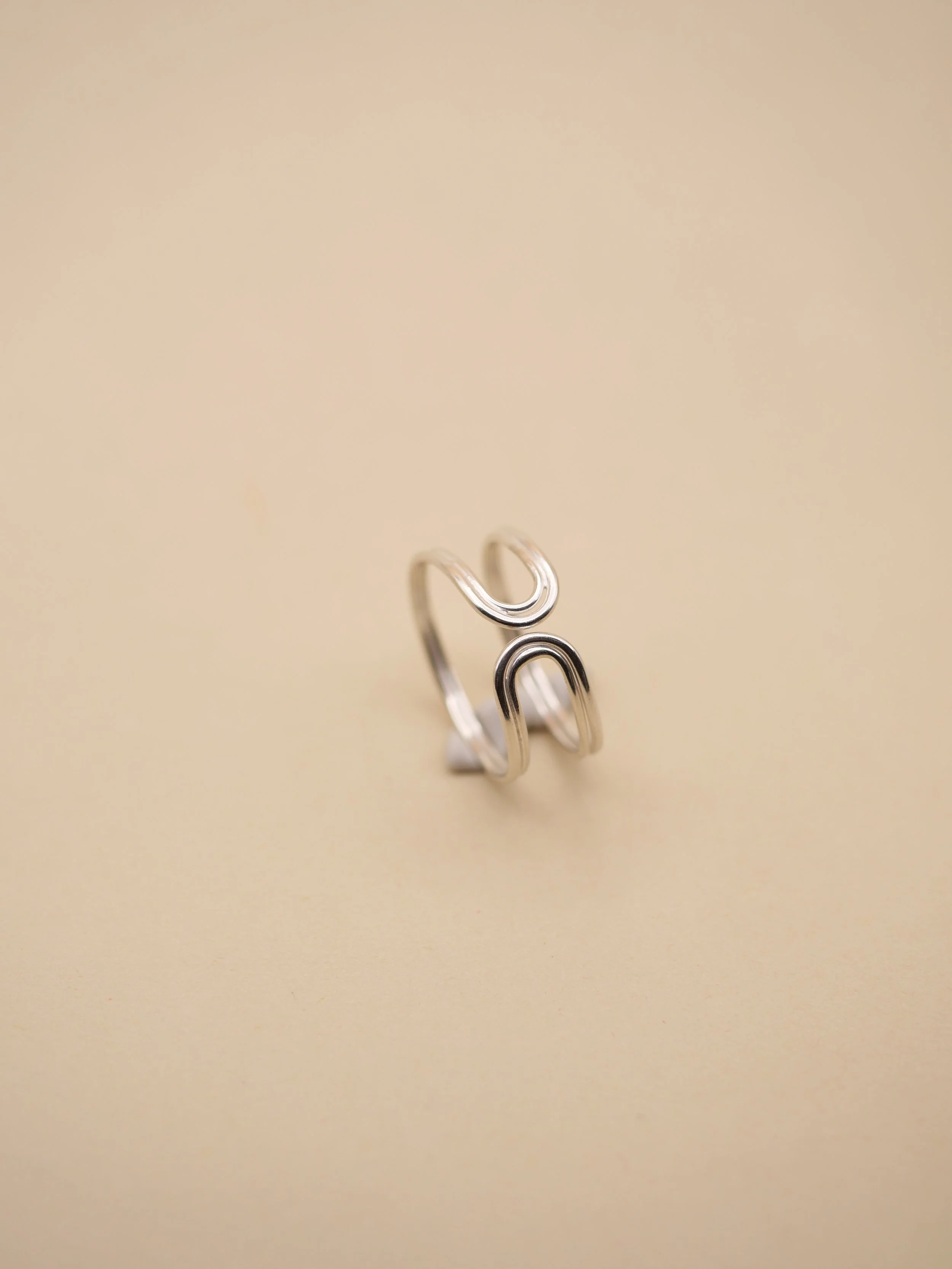 SAMPLE SALE Double Arc Ring in Sterling Silver - Size 13