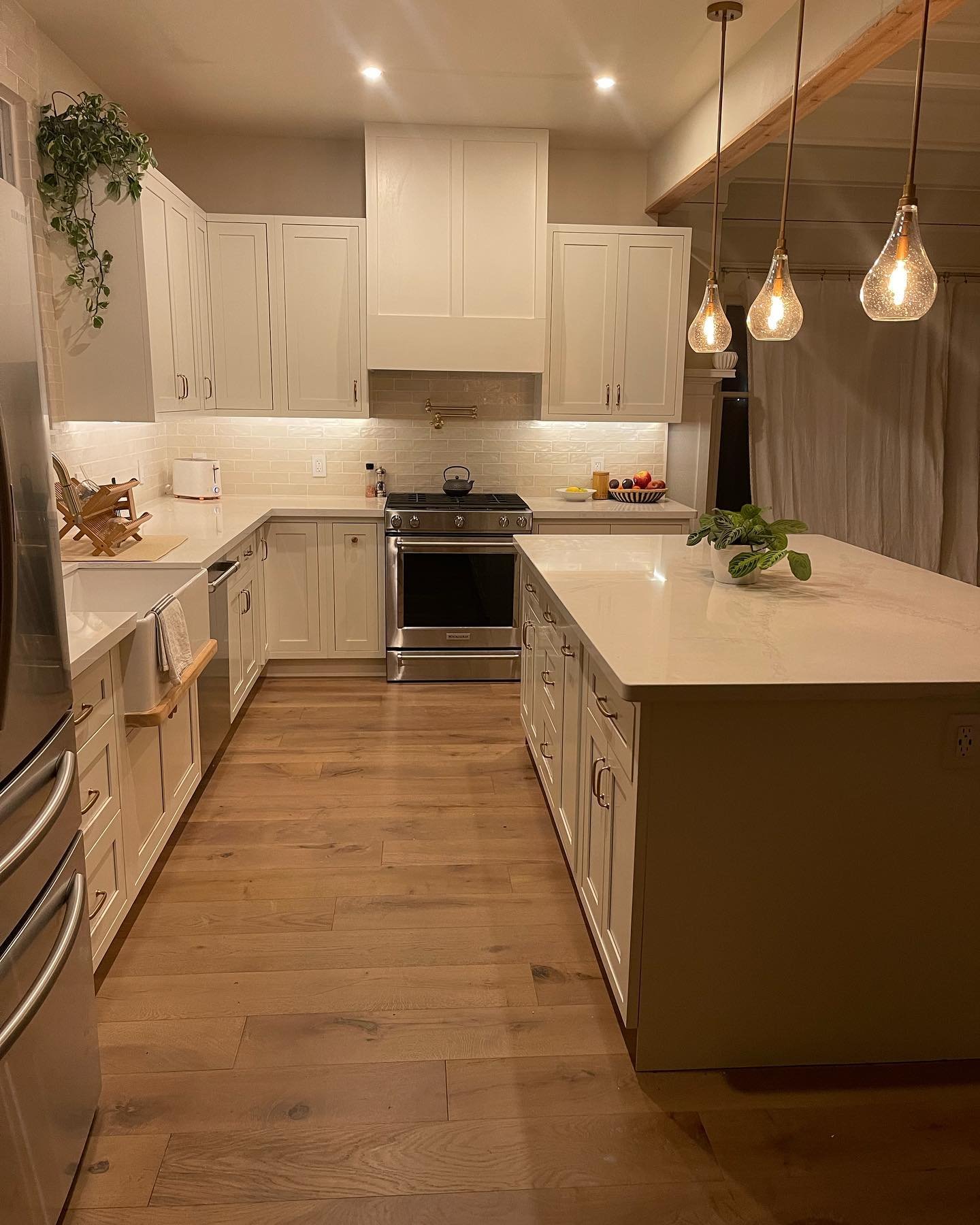Can you believe this is the same kitchen? 

How many of you have a wall in your house you would love to knock down and make a big expansive open design kitchen with an island and allllll the cabinets?

Let&rsquo;s go. Contact me to build!
 Designed w