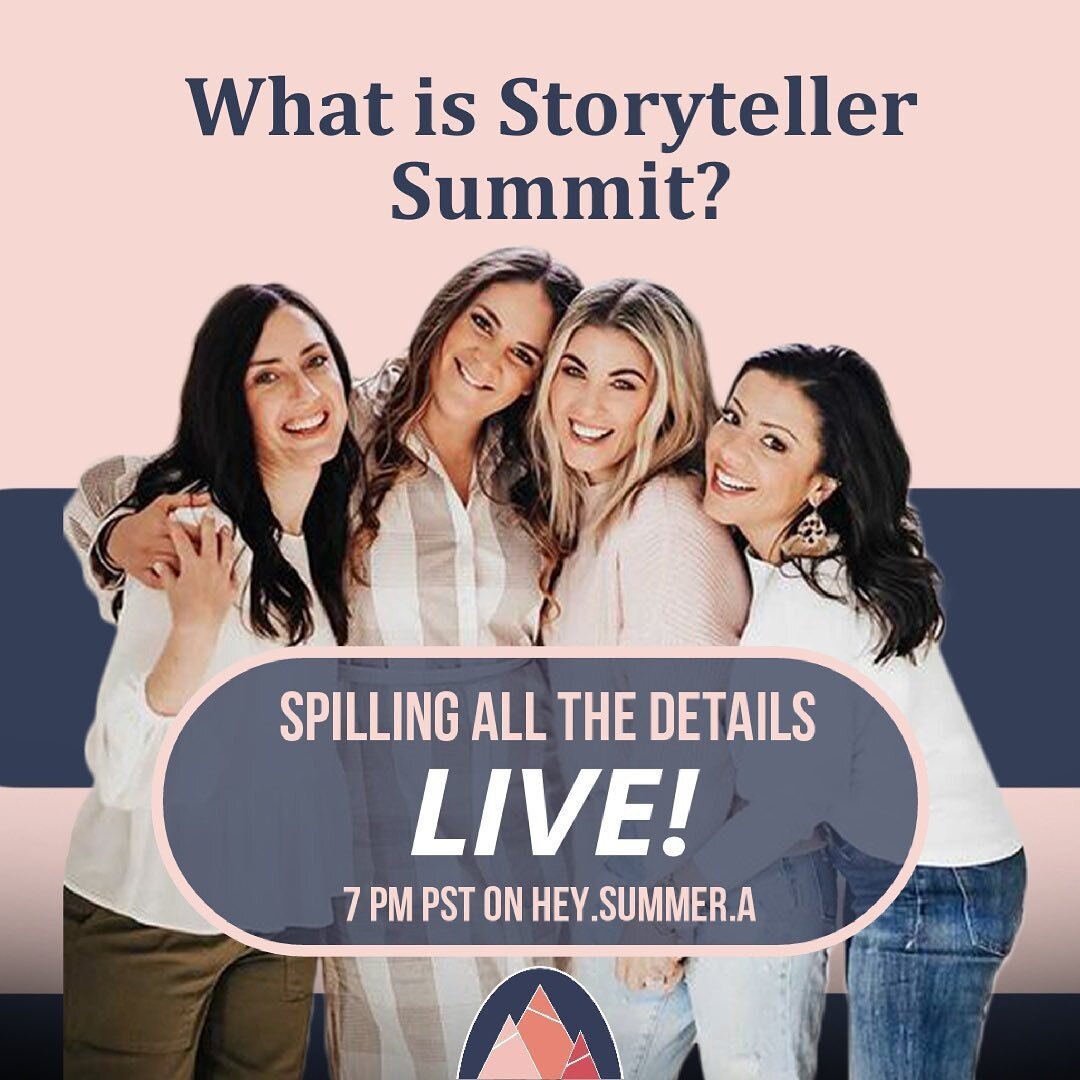 It&rsquo;s happening!!! The Storyteller Summit coaches are going live over at @hey.summer.a to chat about our next retreat and give some of our best business &amp; mindset tips away FREE!

Comment below if you want a reminder on Thursday before we ho