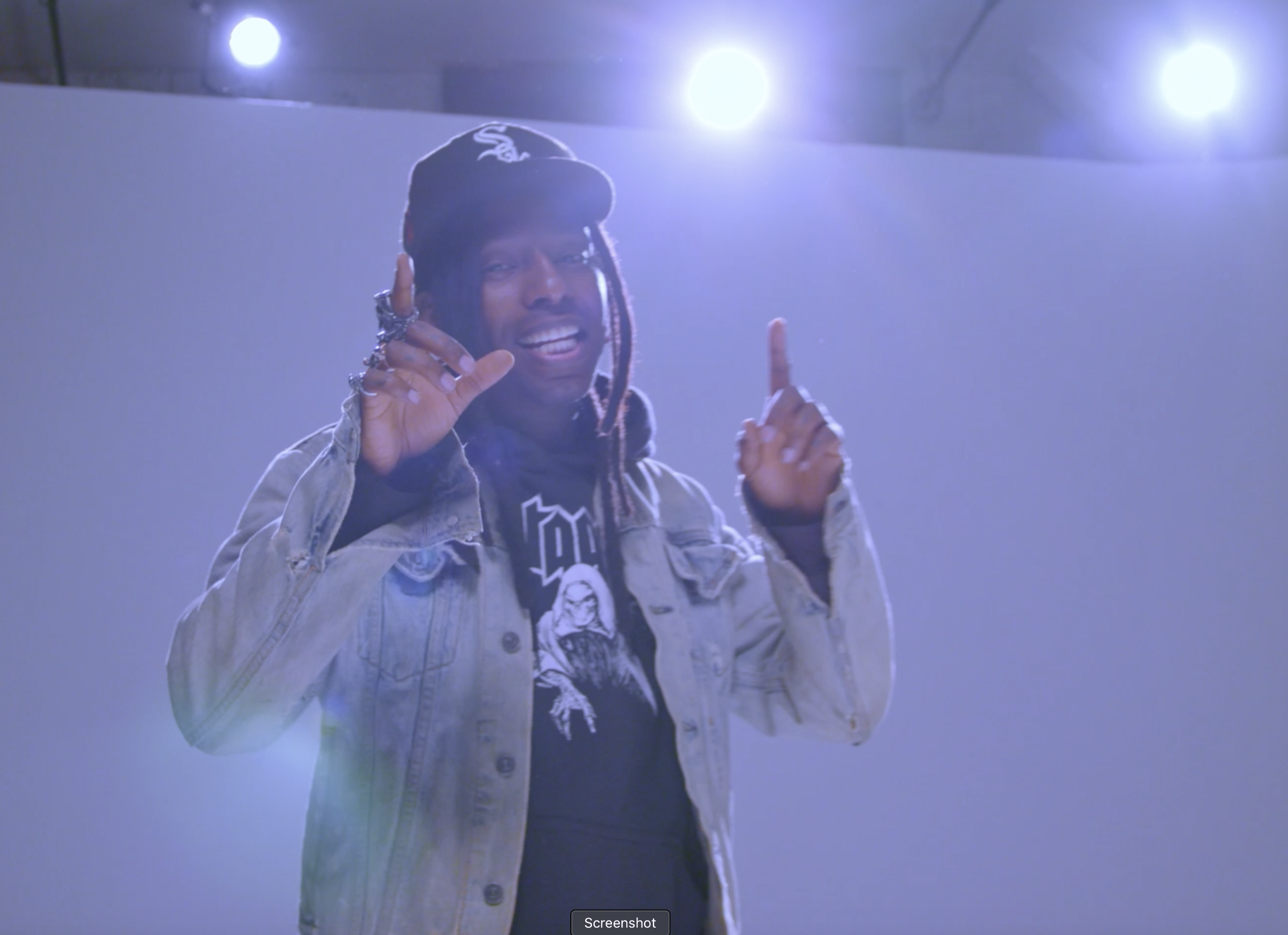 Killpacey's performing a shot on his music video, Feelin Me.