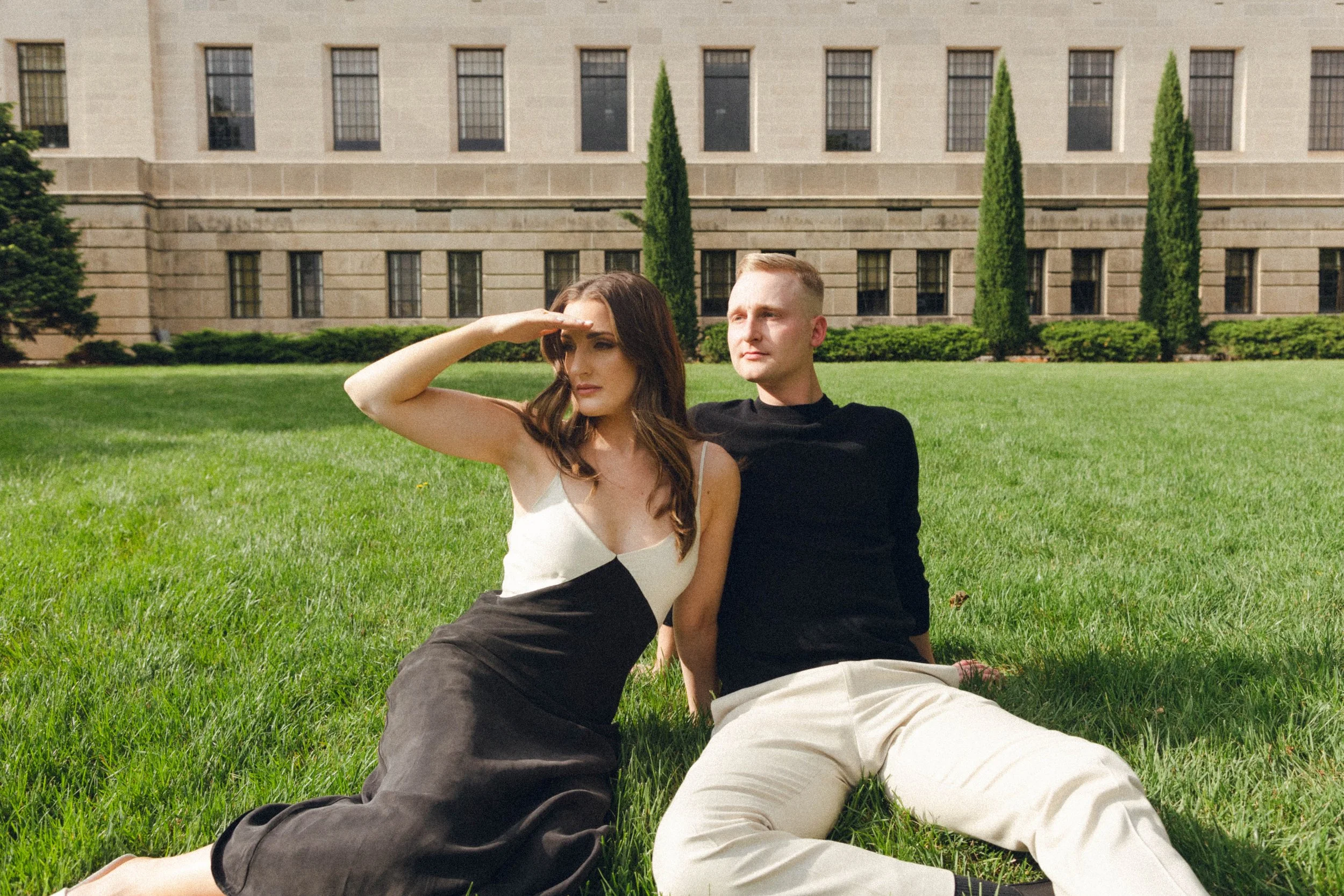 A Courthouse Engagement Session in Lincoln, Nebraska