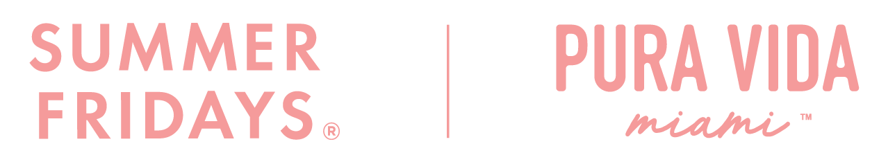 Summer Fridays and Pura Vida Miami logo lock up.