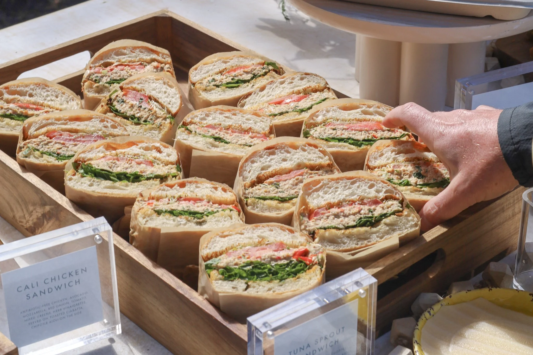 Assorted sandwich platter.