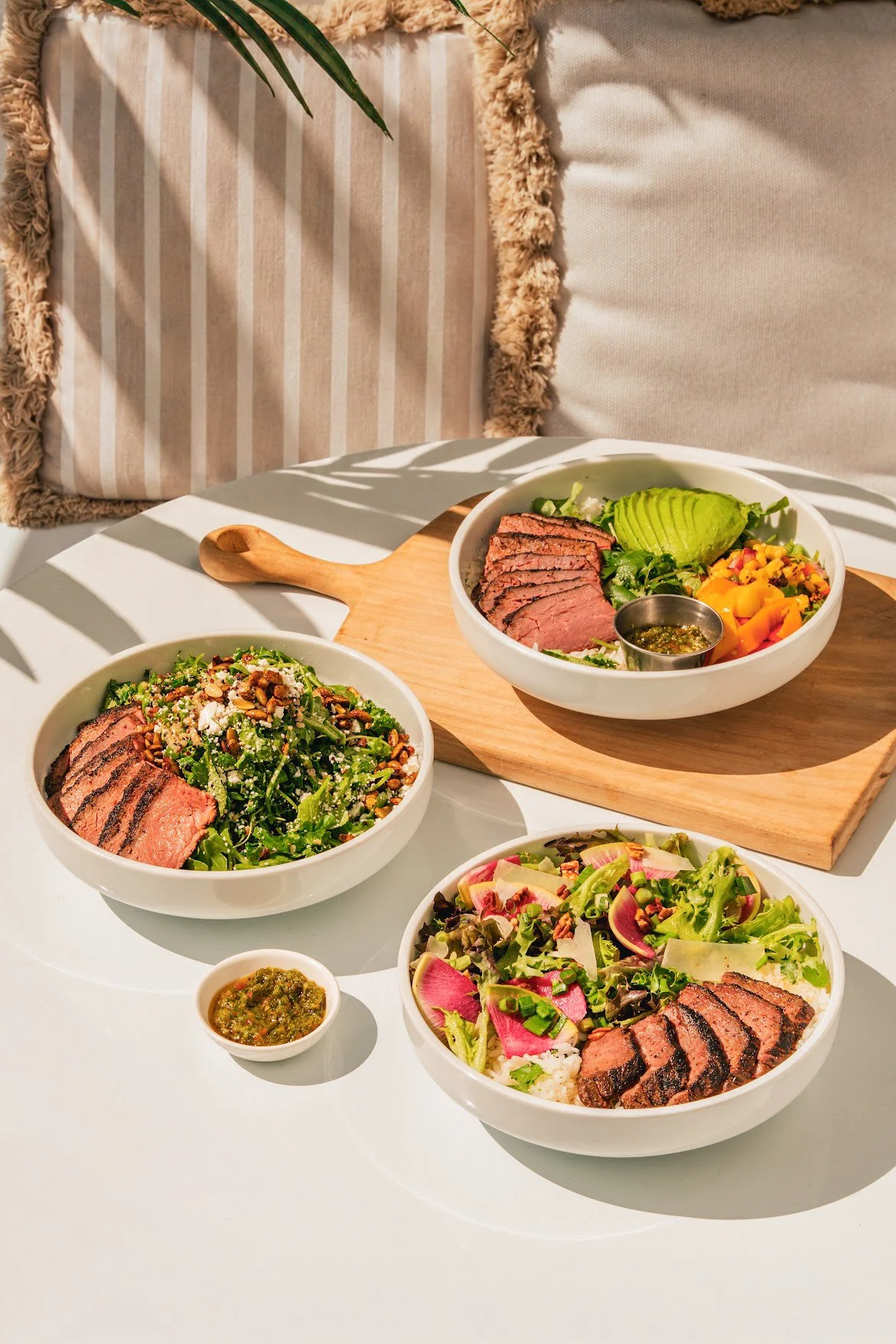 Grass-Fed Steak Bowl, Jen's Herb with Grass-Fed Steak and Grass-Fed Steak Plate
