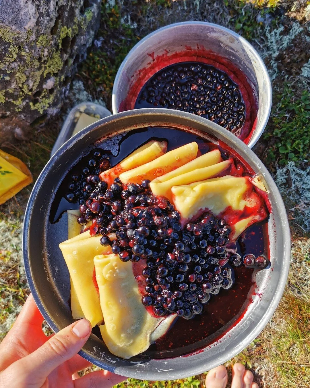 V&aring;r kj&oslash;kkensjef Arvid ute i bl&aring;b&aelig;rrisen, mums.

@eatwitharvid 

 #gr&oslash;ndalen #harahorn #hemsedal #visithallingdal #hemsedalcom #visitnorway