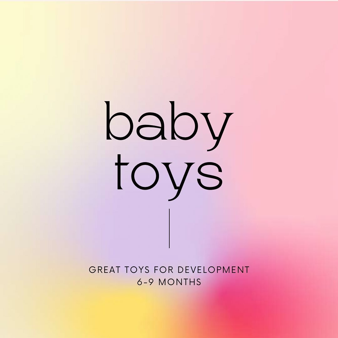 Here are some great toy ideas to help your 6-9 month old baby developmentally! 

1. Activity gym
2. Textured sensory balls 
3. Tummy time mirror 
4. Stacking rings
5. Sensory/ Crinkle Blocks #l
6. Teething Ring 
7. Touch &amp; Feel Board Books 
8. Ba