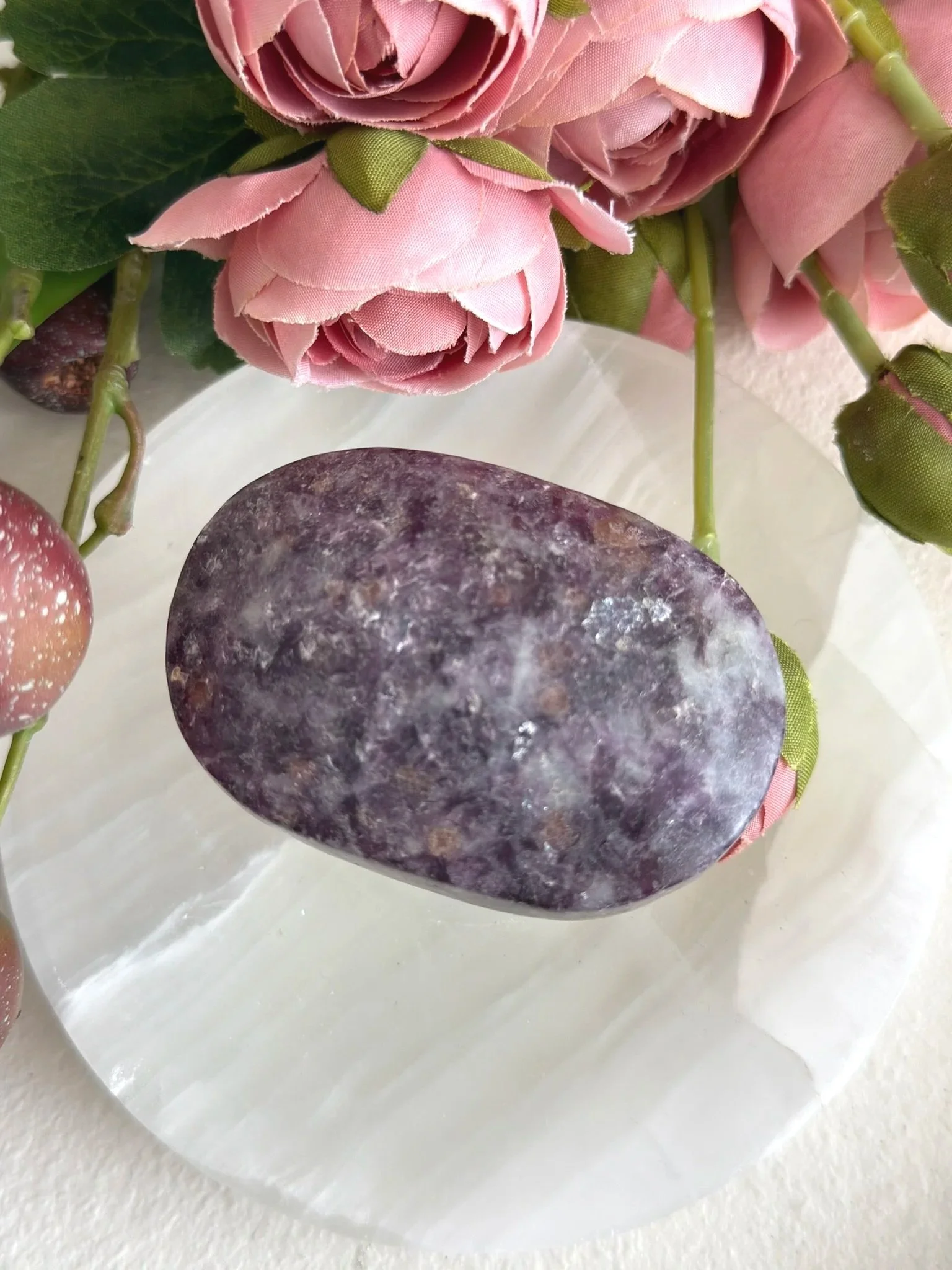 Lepidolite Palm Stone