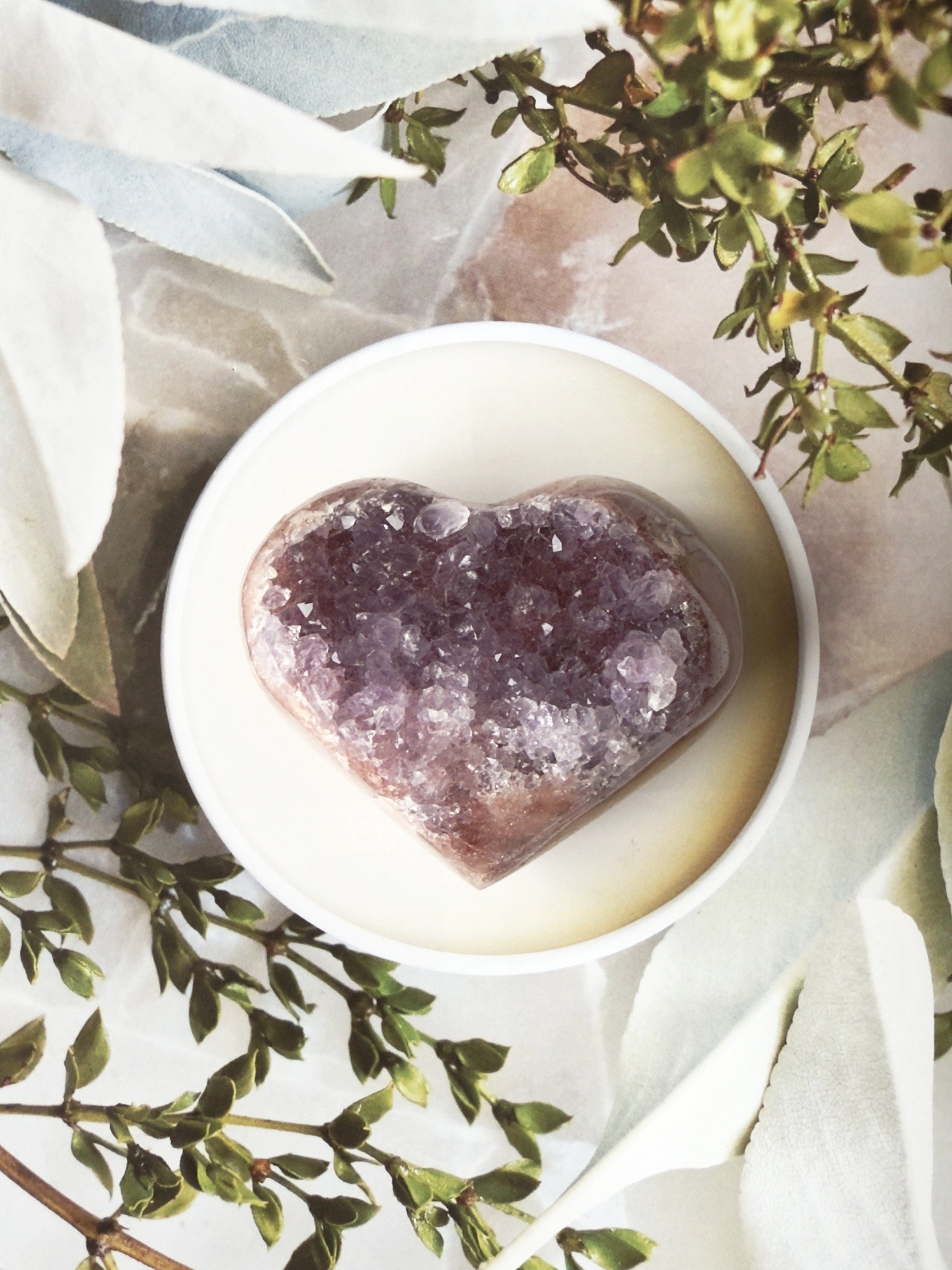 Pink Amethyst Heart - 1A