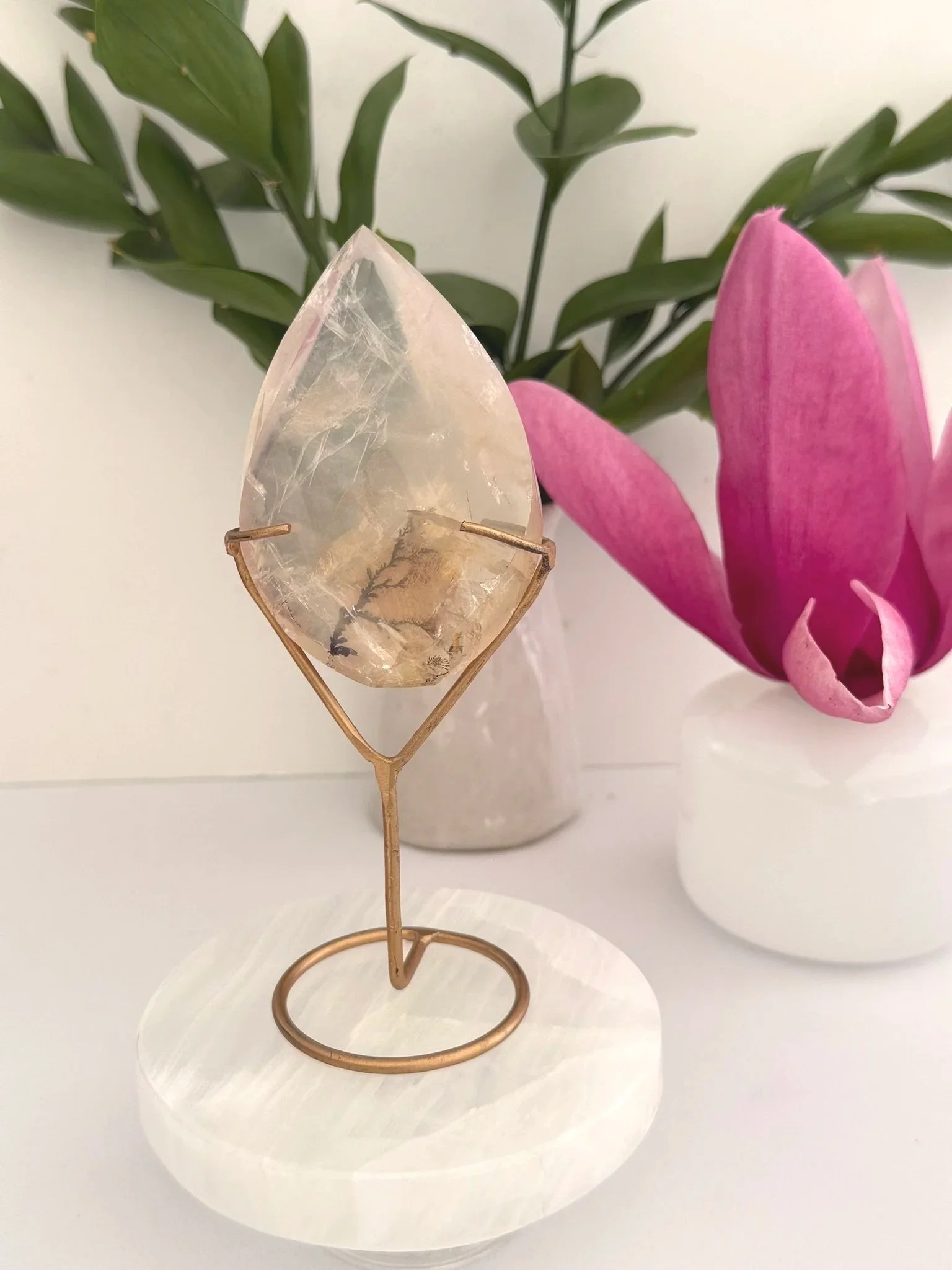 Dendritic Girasol Quartz Flame