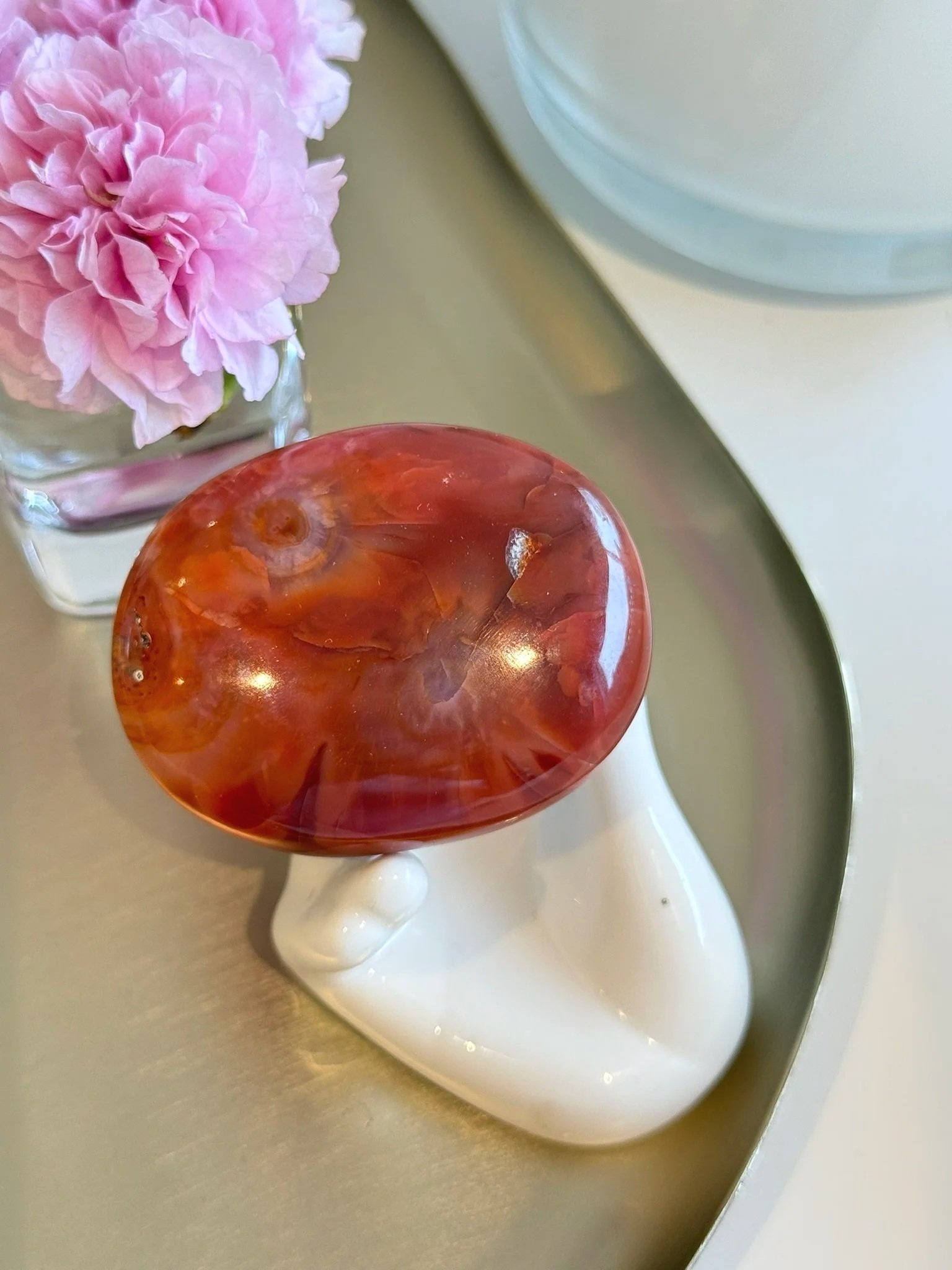 Carnelian Palm Stone
