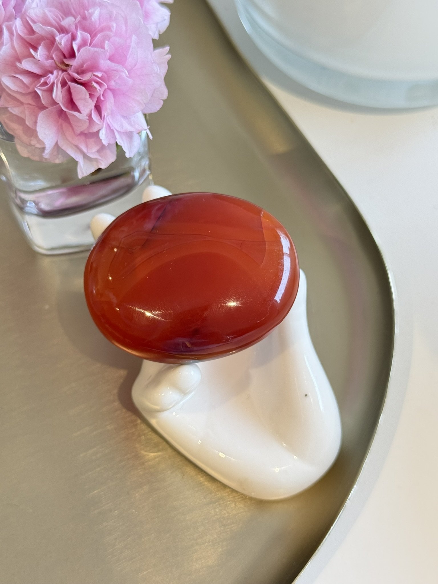 Carnelian Palm Stone