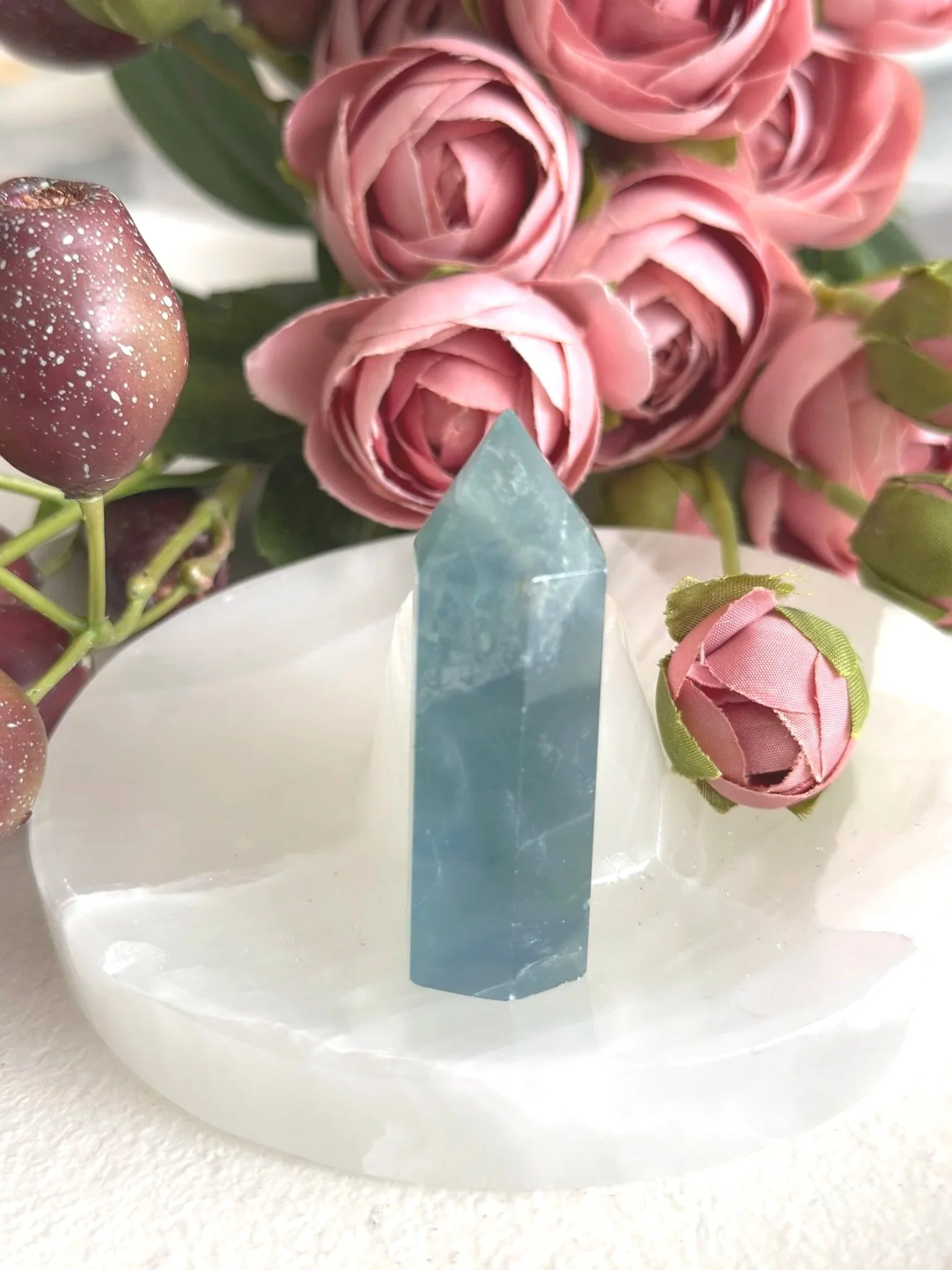 Rare Blue Fluorite Point