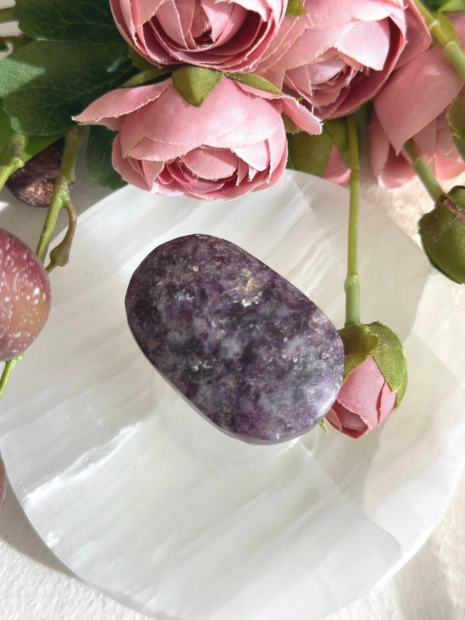 Lepidolite Palm Stone