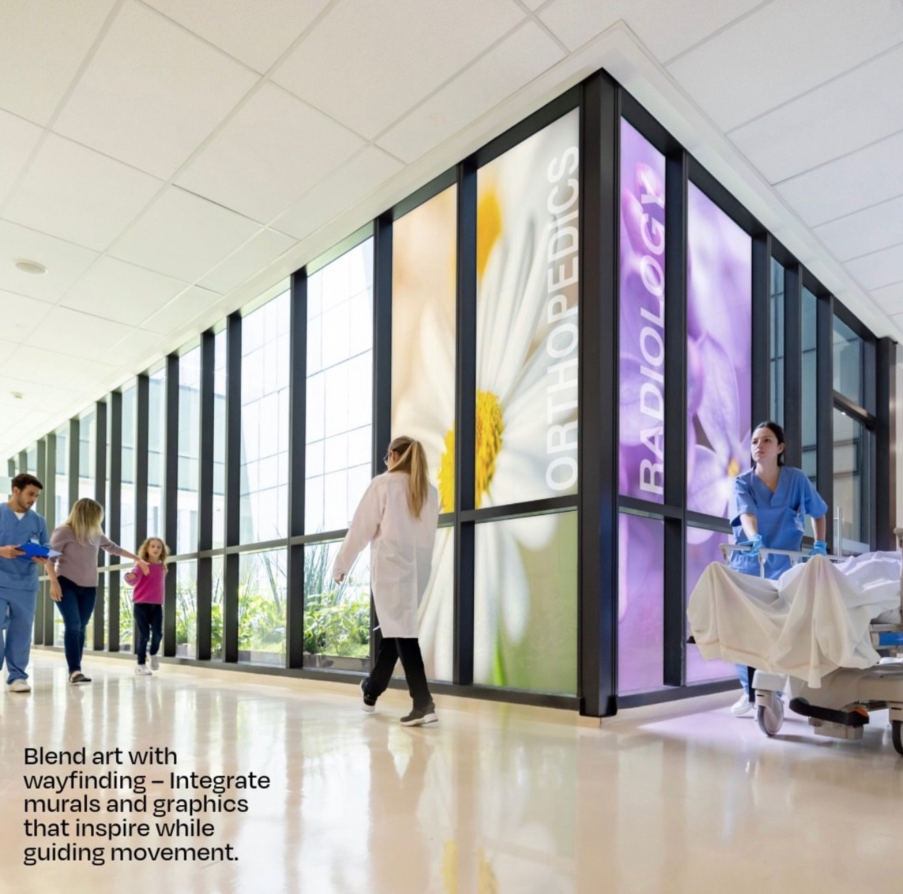Wayfinding isn&rsquo;t just about getting from A to B. 🏥🪧

These four strategies show how thoughtful graphics can make healthcare facility visits easier, more intuitive, and more reassuring for patients and visitors:

1. Blend art with wayfinding s
