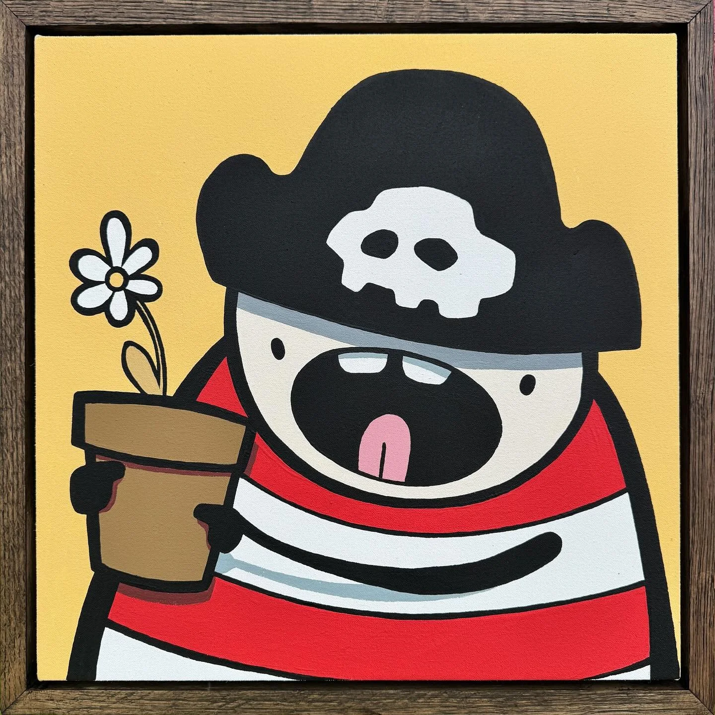 Natural Piracy | 18&rdquo;sq | latex paint on canvas | Available at the Spirit Walls Pop Up in Pittsburgh, organized by @briangonnellaisboring . The show @spiritpgh includes a bunch of kick ass Pittsburgh artists and @panagiota.illustrations, all of 