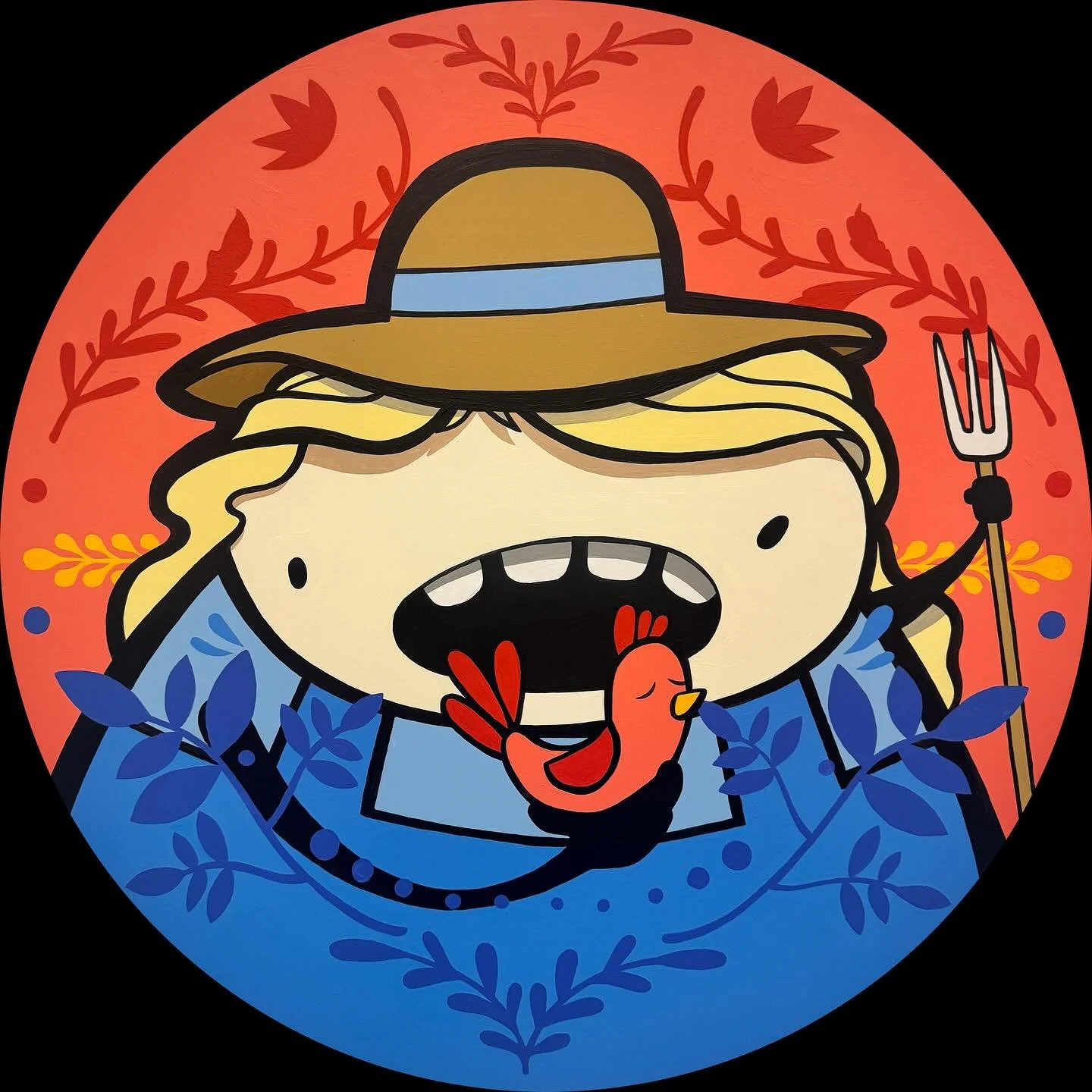 Natural Simplicity | latex paint on 34&rdquo; round panel | Price on request

Part of a series of 14 circle paintings created for exhibition at @934gallery from October 17 to November 15, 2025.