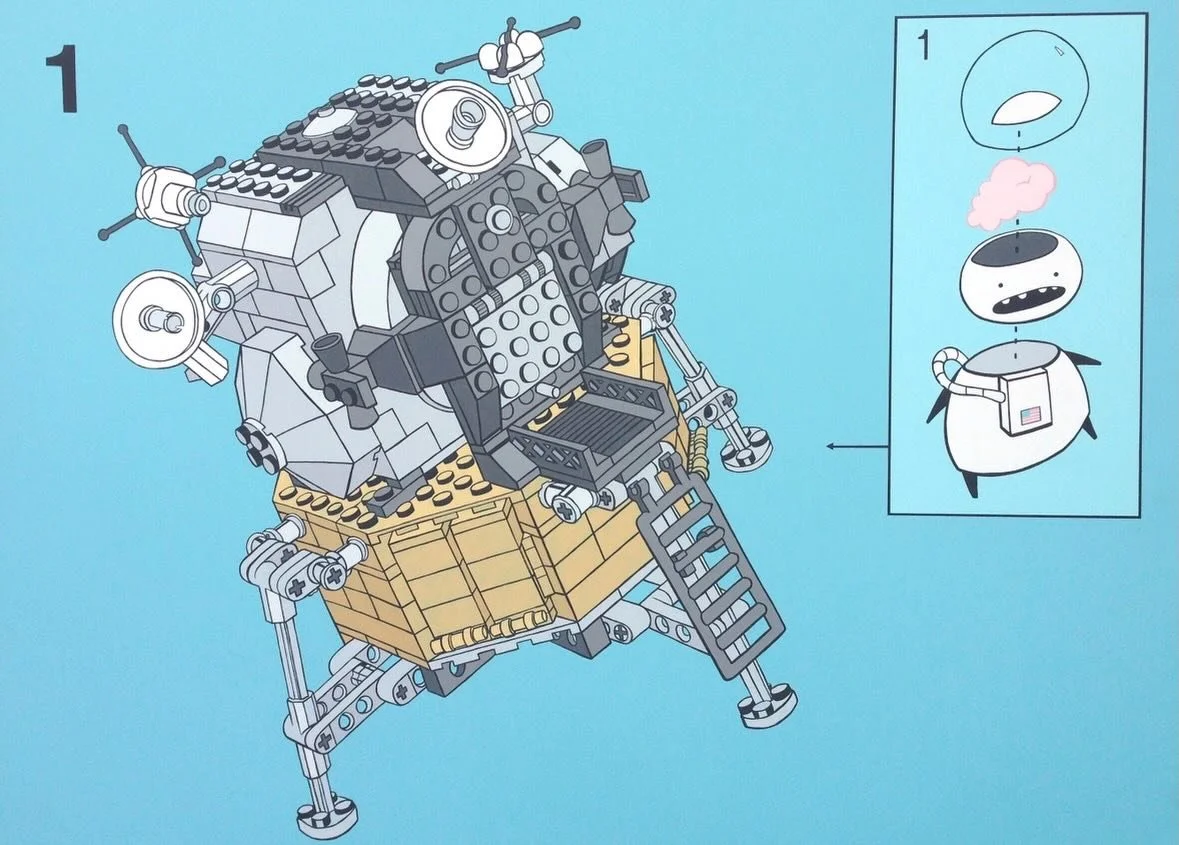 A Sensible Manual | 8&rsquo; x 6&rsquo; | latex on panel | This piece is a throwback to 2012 to the first time my work was exhibited in a museum. I created it as an homage to Neil Armstrong after his death with a play on his famous words. I wish for 