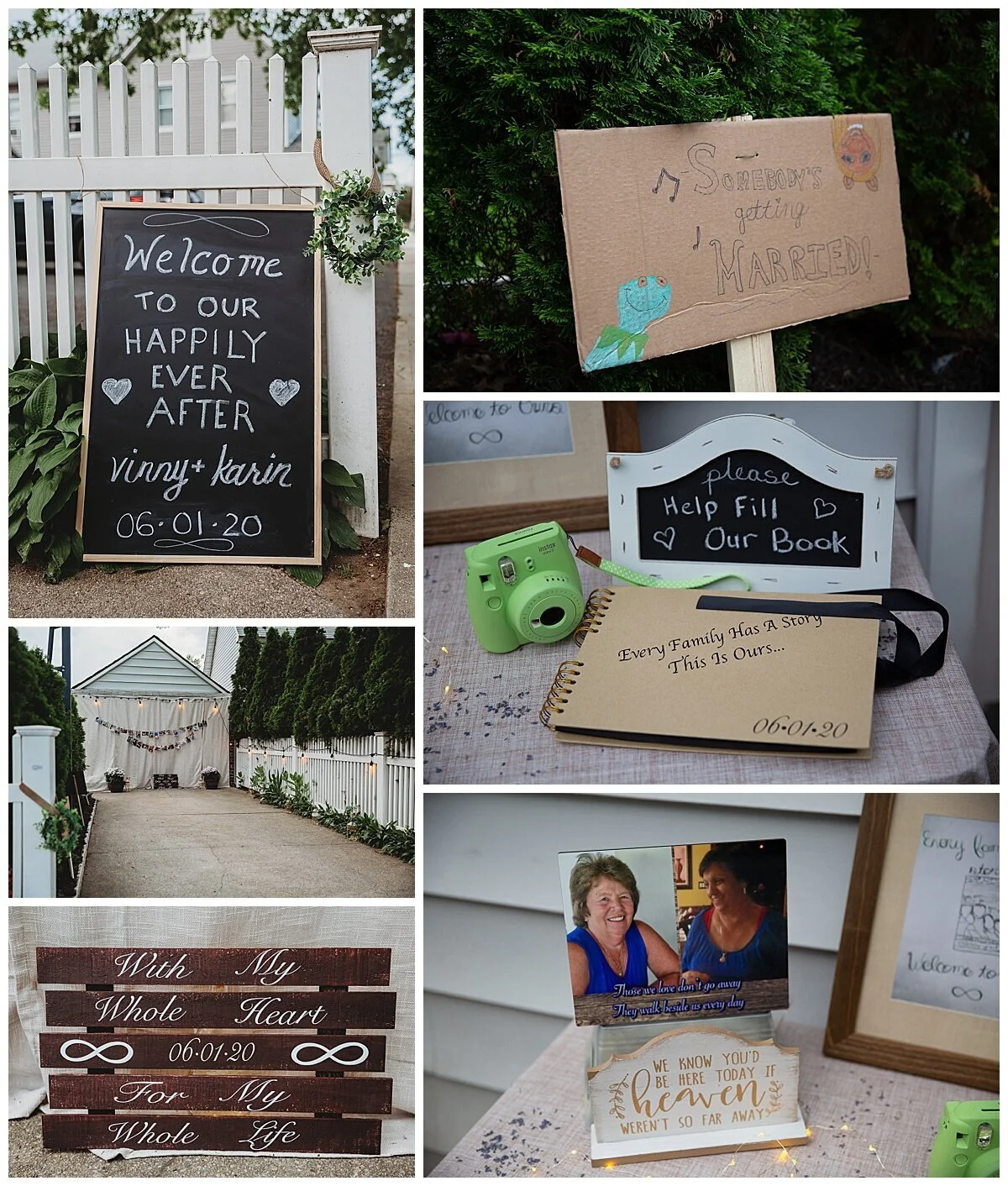 rustic details from an intimate Florida backyard wedding at sunset