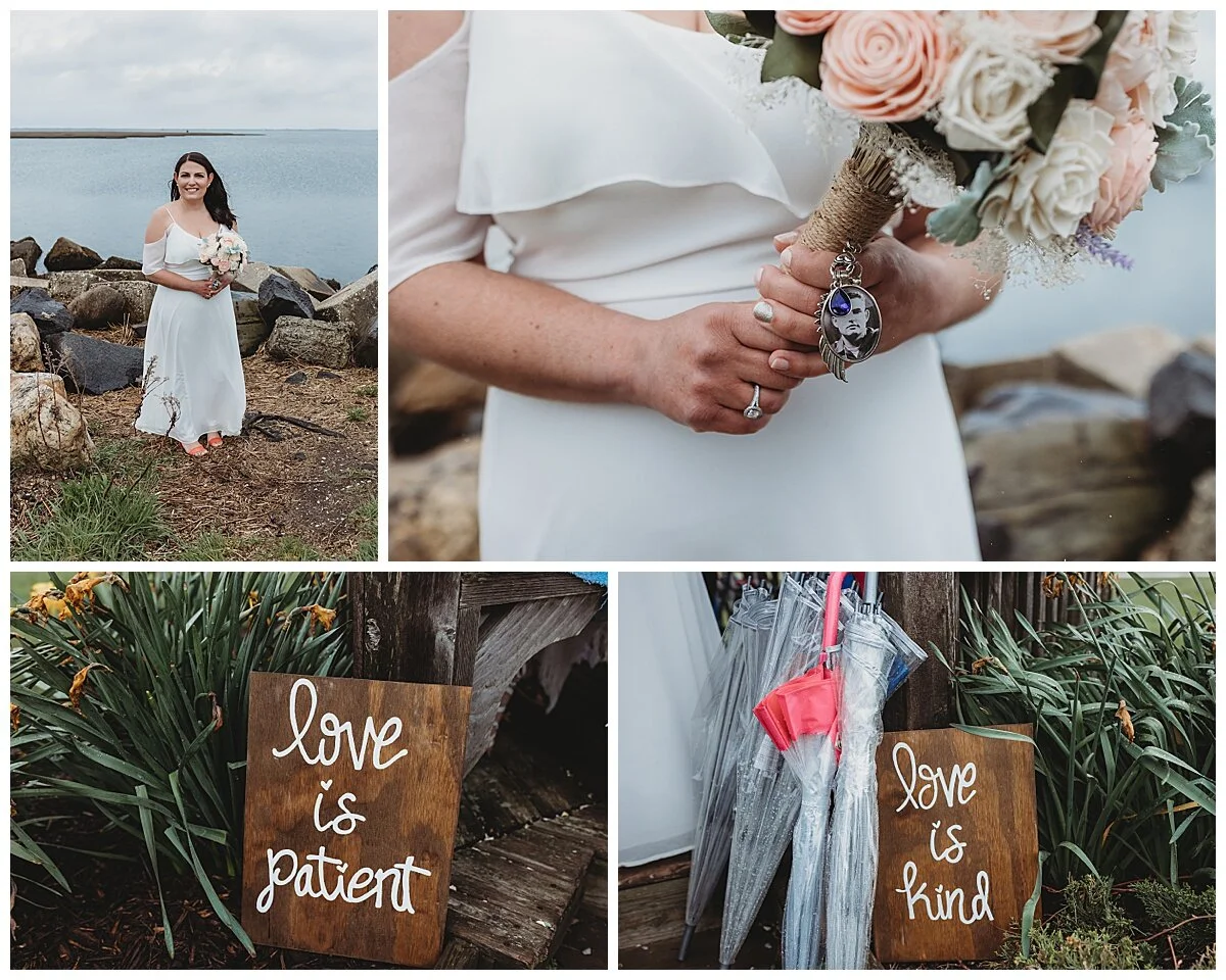 close up of details form an outdoor wedding