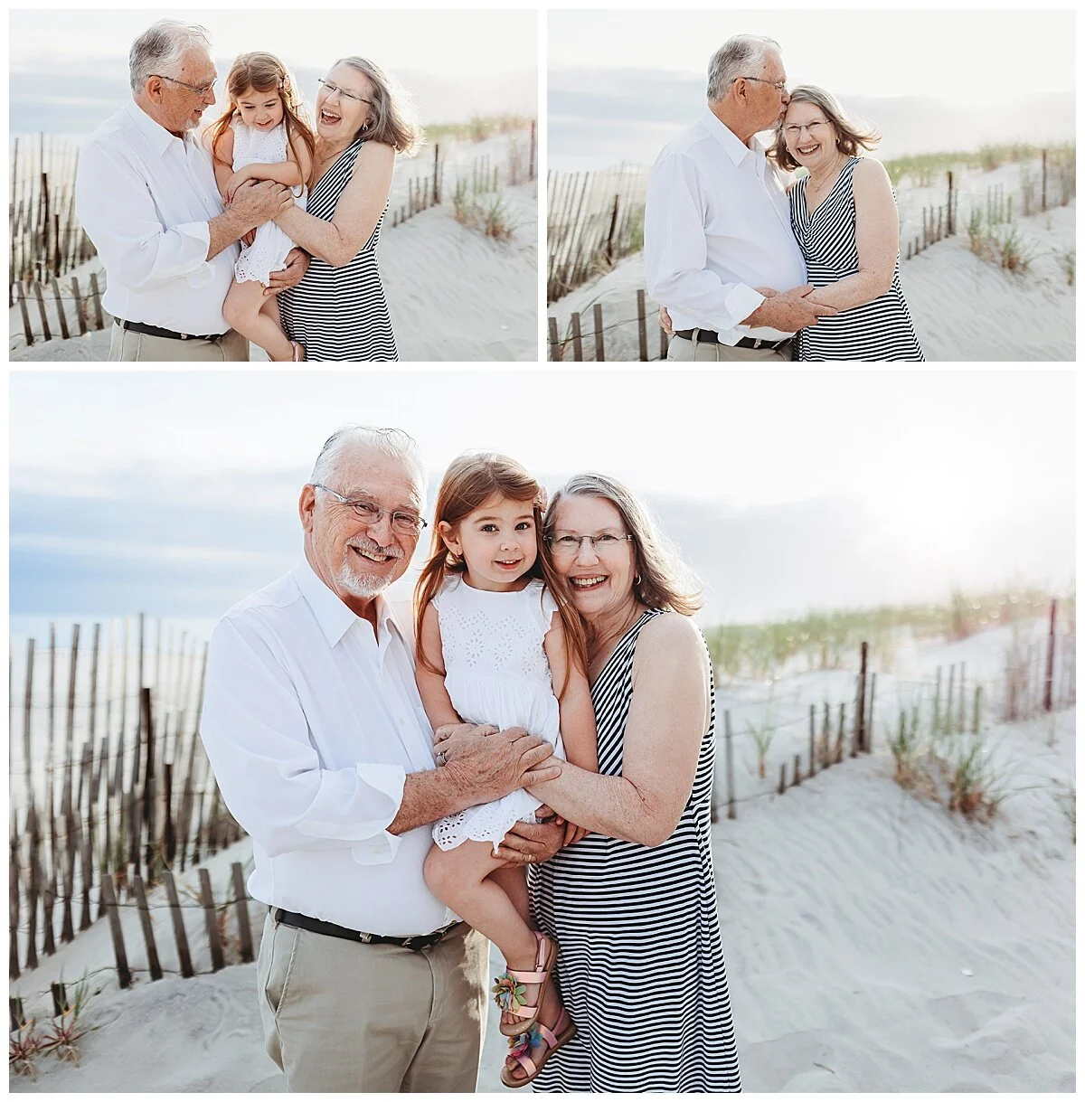 natural family photos with grandma and grandpa on the beach in st augustine