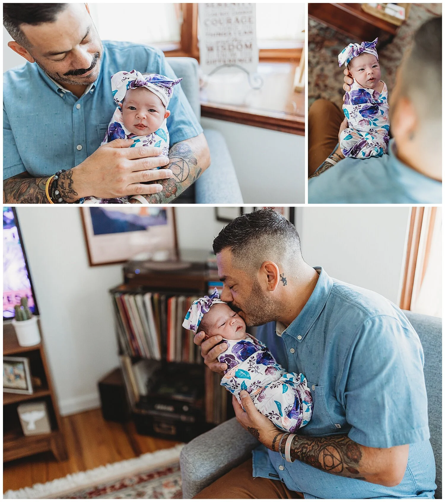 lifestyle newborn photo session in client’s home