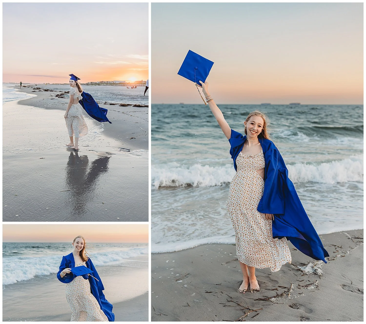 Natural college senior portrait session on the Northeast Florida coast