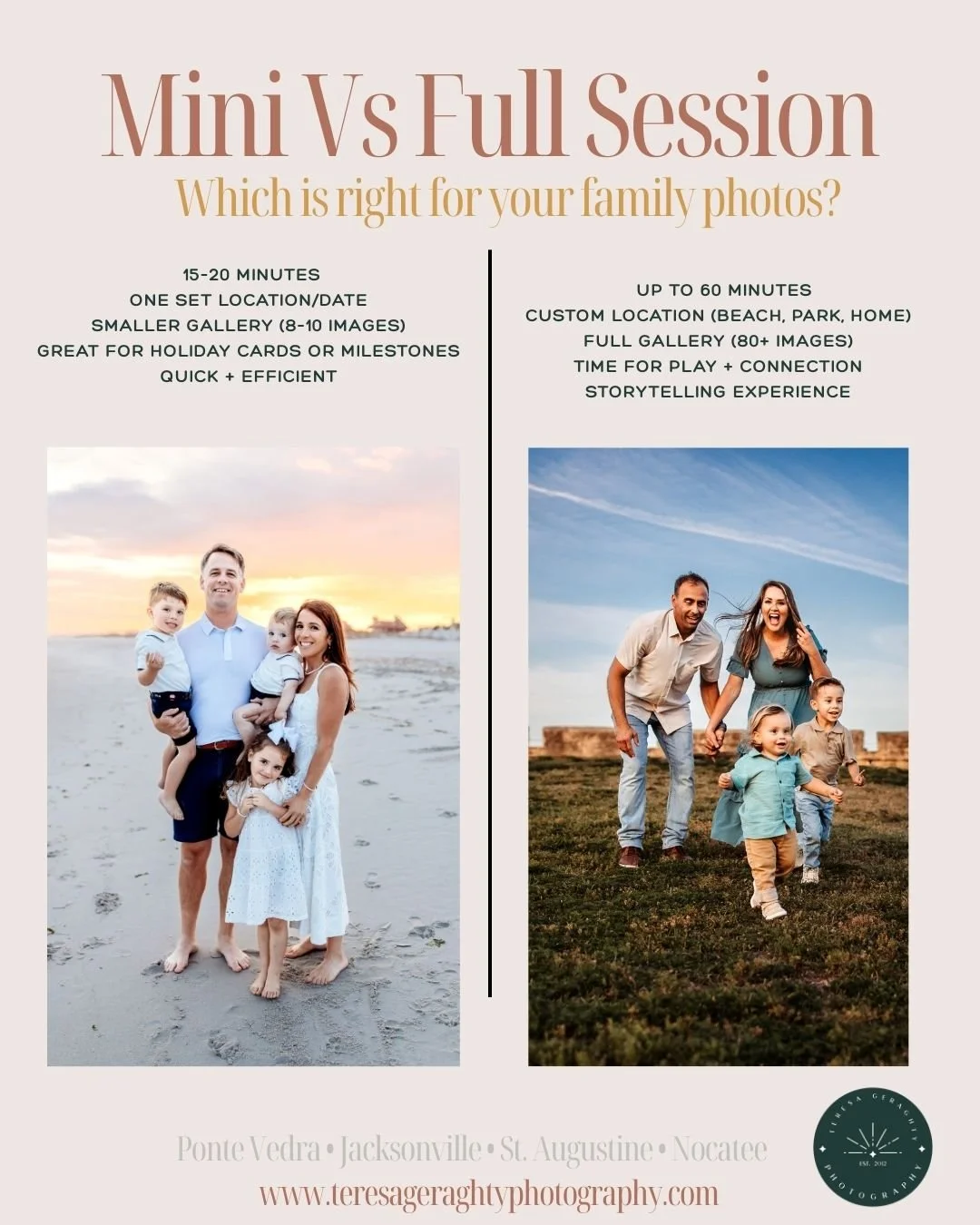 Mini Session or Full Session? 

If you&rsquo;ve ever wondered what the real difference is, you&rsquo;re not alone. Both are great options.  It really all depends on what you&rsquo;re looking for and what your goals are.

Mini Sessions are short + swe