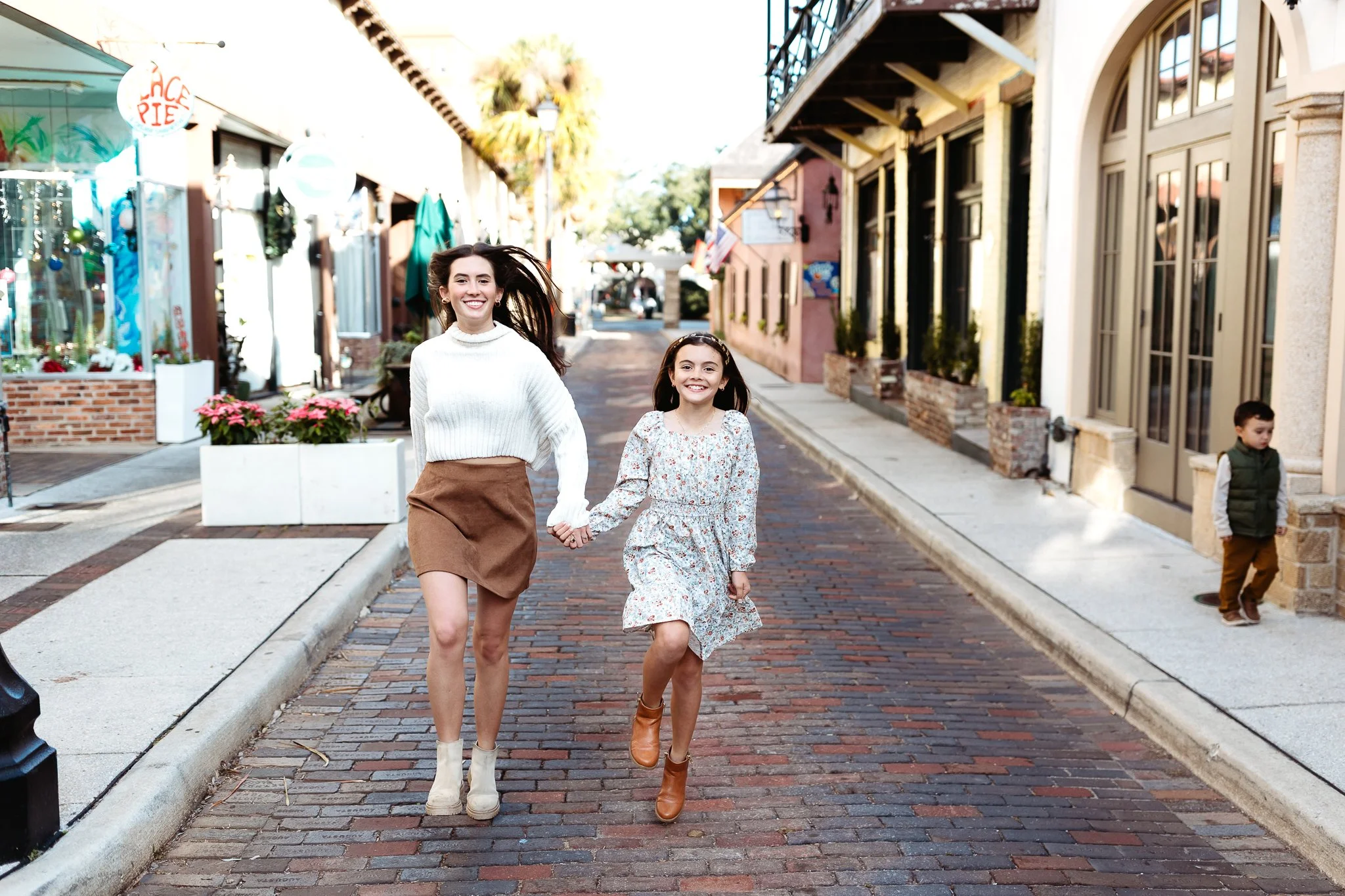 Relaxed family vacation photo session in St. Augustine with natural interaction