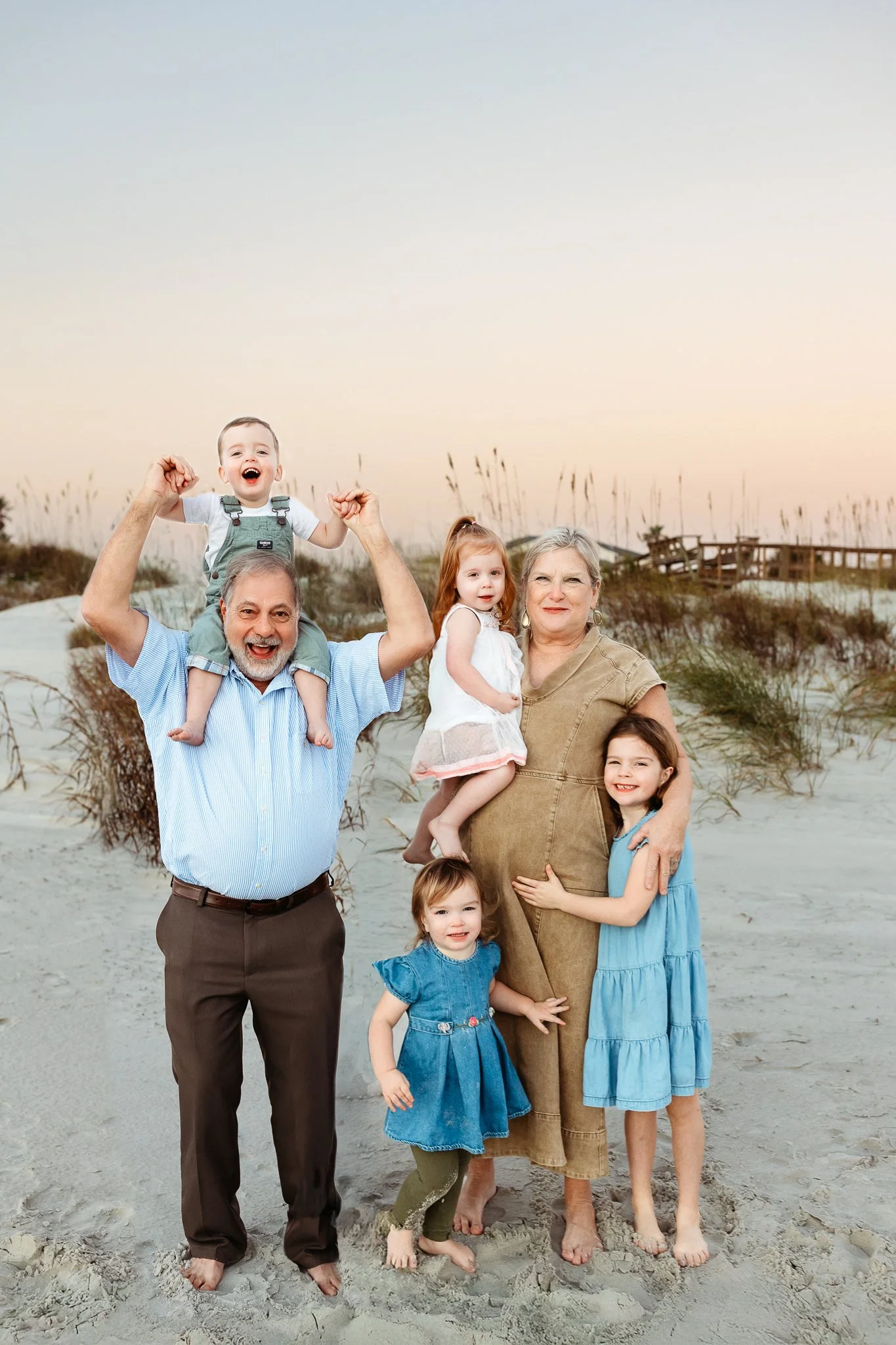Grandparents with their grandbabies — always some of the most meaningful images from extended family sessions.