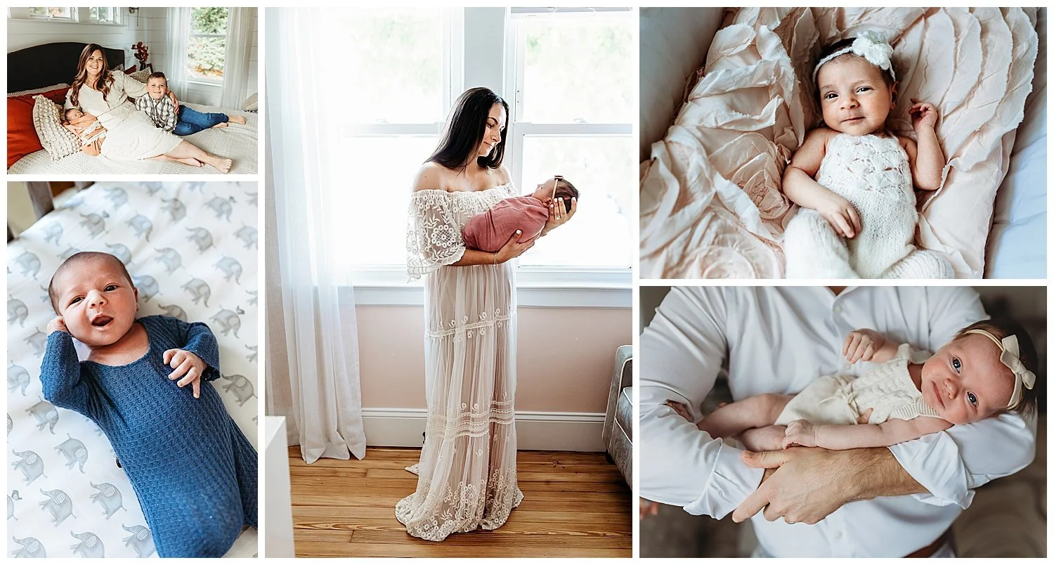 Lifestyle newborn photo in Ponte vedra showing baby on cozy knit blankets and linen textures — soft tones and layers add warmth and depth.