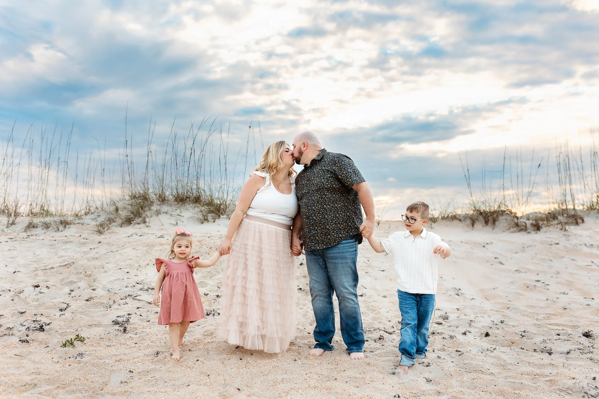 Soft, heartfelt family connection along the Northeast Florida coastline.