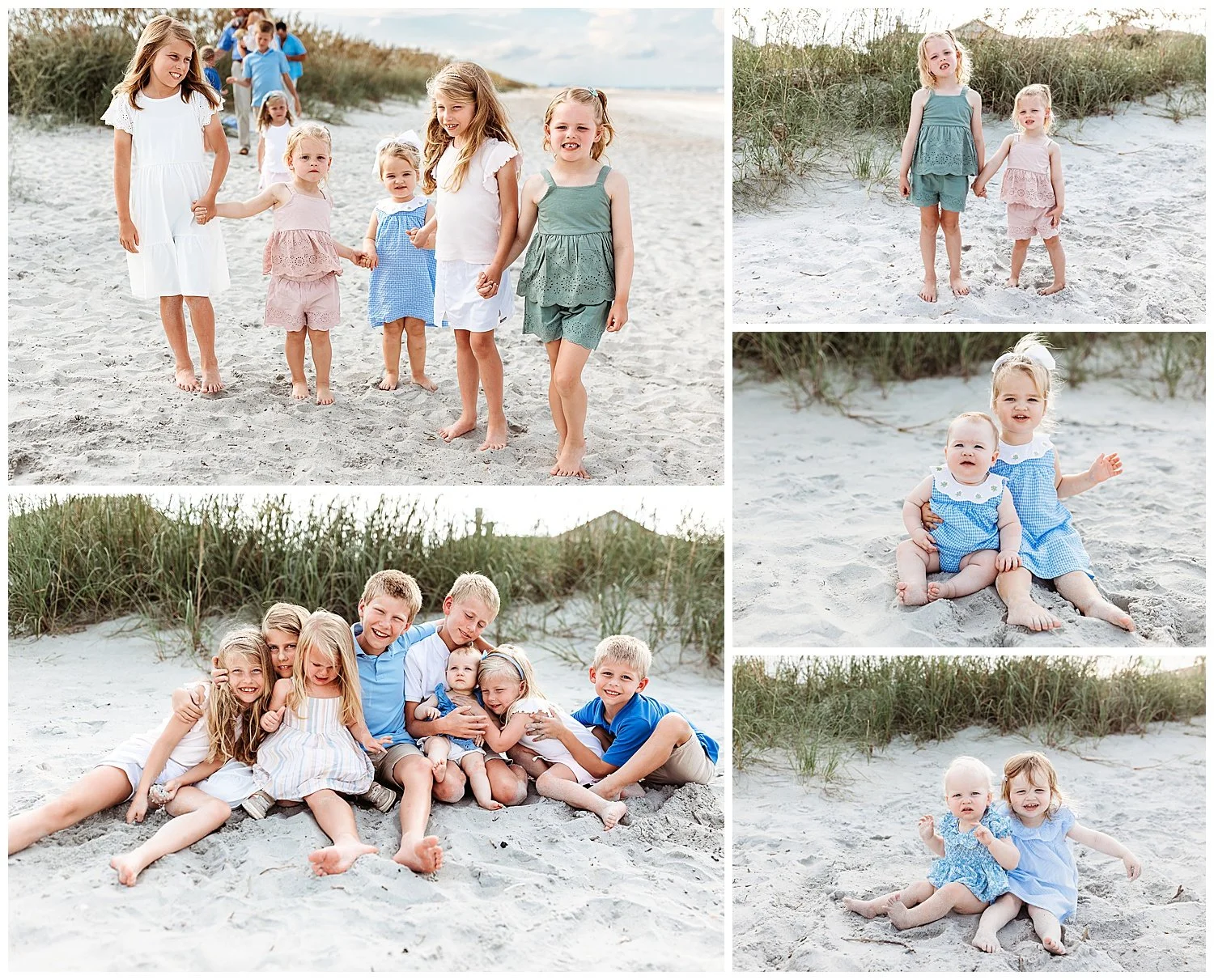 Cousins together during a large family photography session in Ponte Vedra Beach