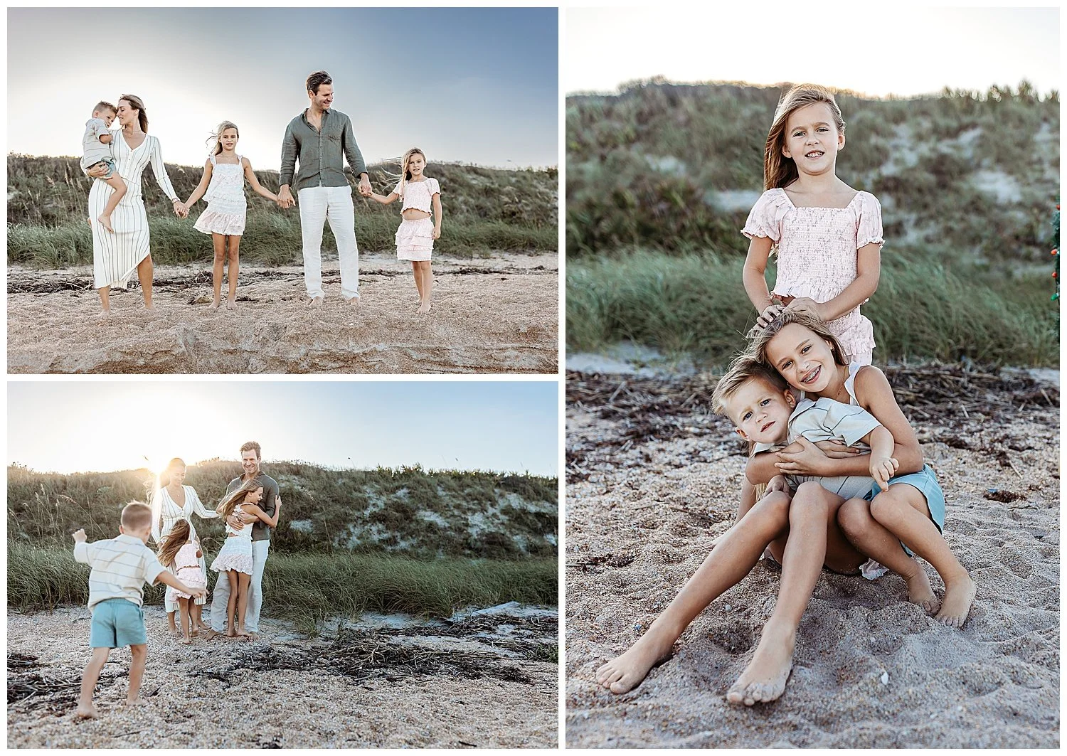 family at Guam beach for fall family mini session photos