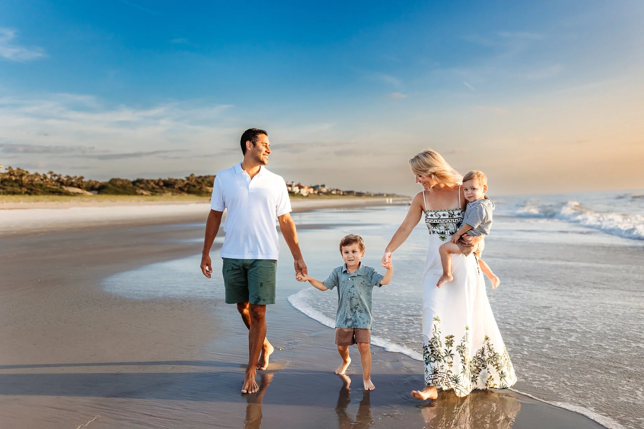 Family at Crescent Beach St Augustine Florida