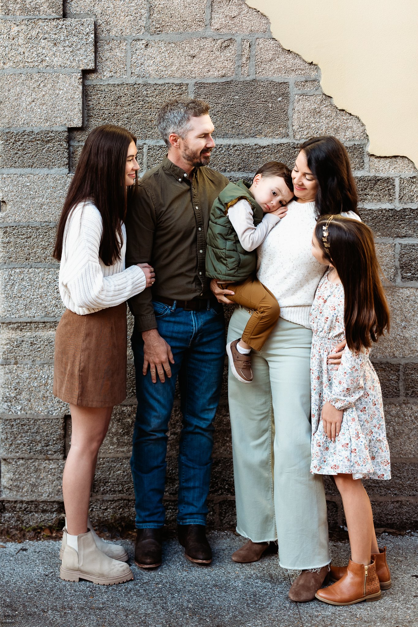 Natural family photography in St. Augustine during a calm morning session