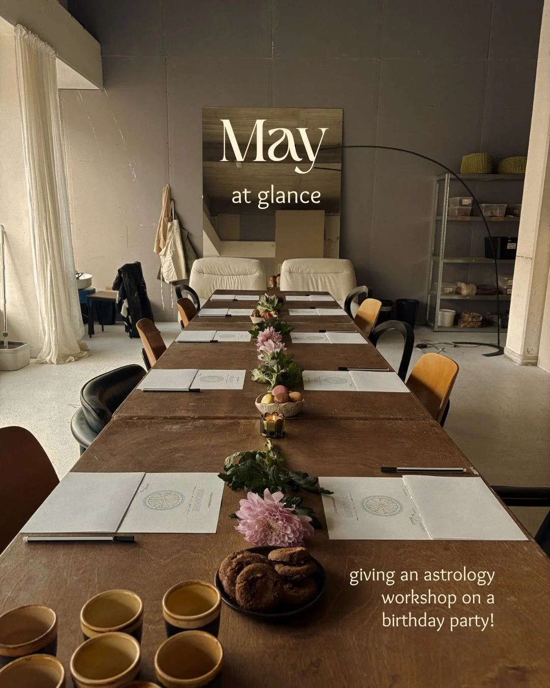 This was May, and loved every moment of it. My life feels fuller and richer, now that my energy is increasing. Picking back up yoga, joining sound classes, weekends away with Koen, having friends over, lots of teaching, a very special astrology birth