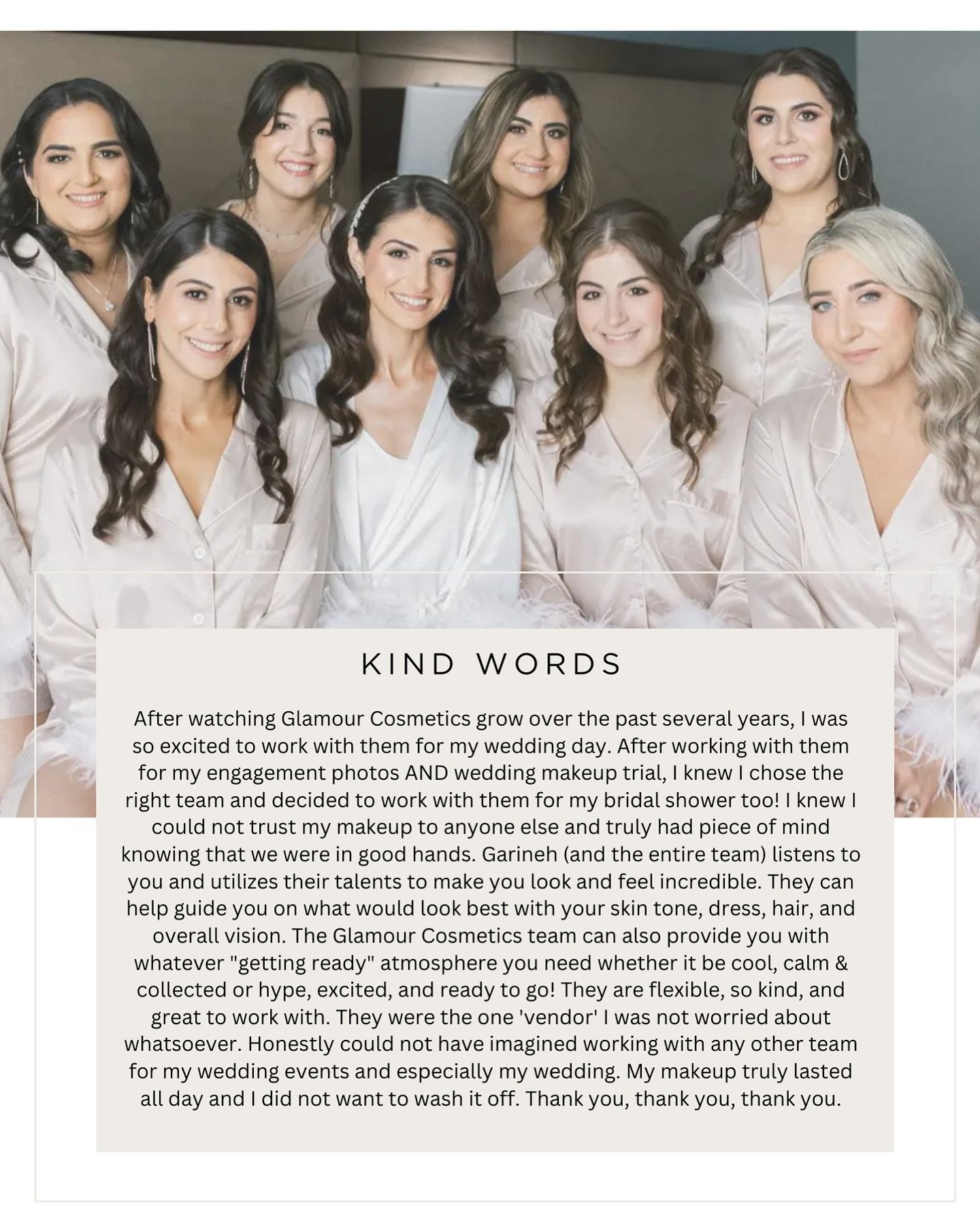 Thank you Rebecca for your kind words!! It was a pleasure glamming you and your bridal party! 🥂✨

Makeup @glamourcosmetics_team 
Hair @racheljackbeauty 
Planning @taylored.events_ 
Photo @vsphotography_insta 

💌 We are booking out 2024 and have off
