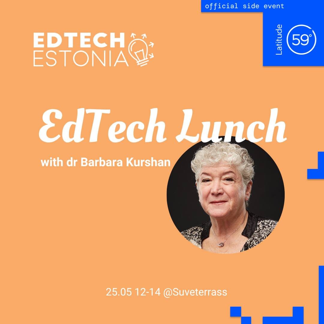 Already in a WEEK we'll meet at Suveterrass restaurant for an EdTech Lunch! 🤩

Latitude59  is back and connoisseurs of all things EdTech are welcome to join us for EdTech lunch 2023 at restaurant Suveterrass (a leisurely 6min walk from Kultuurikatel