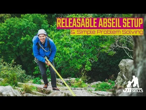 Releasable Abseil Setup, a great way to introduce novice climbers to abseiling and rappelling! (Copy)