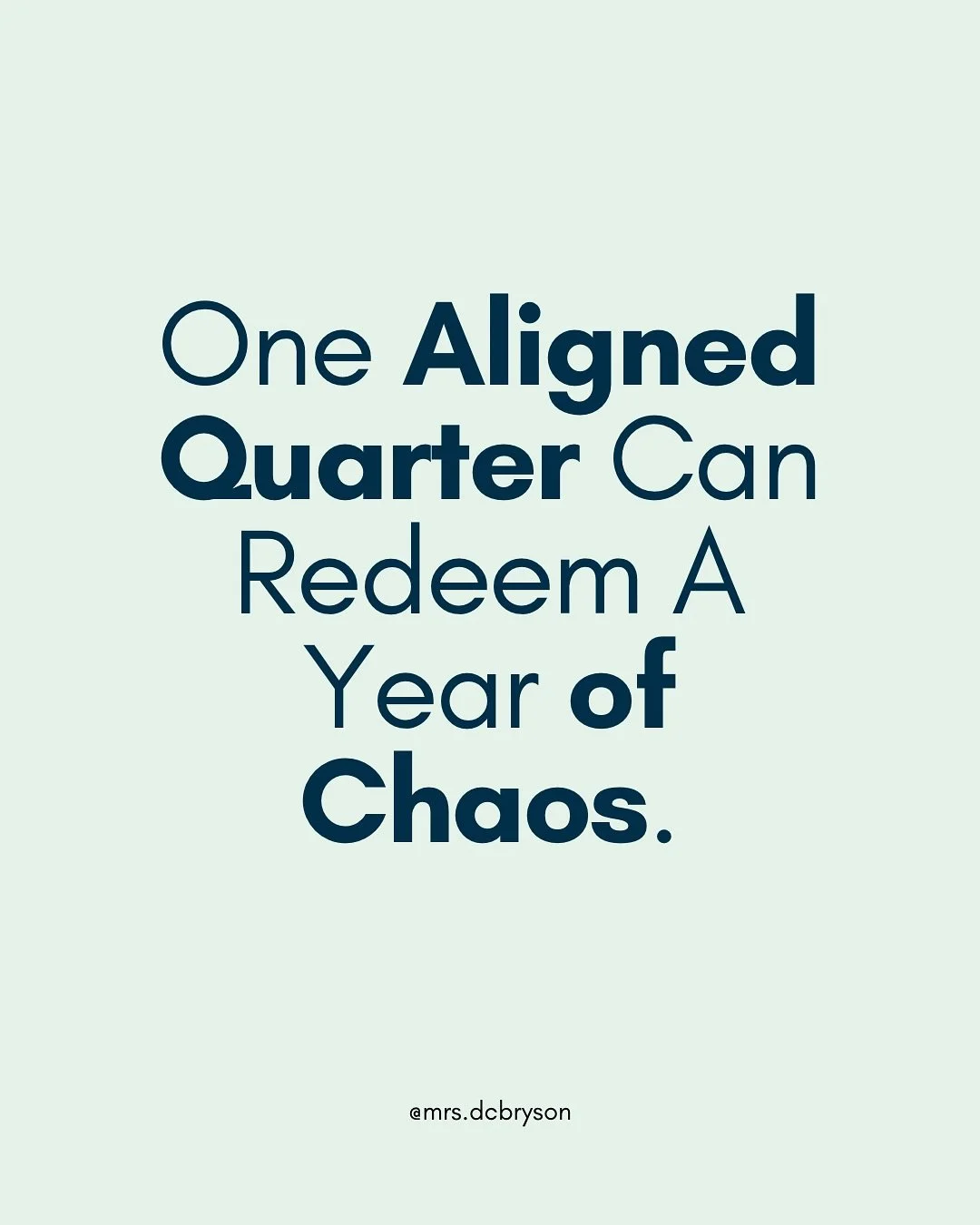You don&rsquo;t need a new year to start over &mdash; you just need alignment because 3 months of focus can outweigh 9 months of drifting.

As we step into Q4, this isn&rsquo;t about rushing to the finish line &hellip; it&rsquo;s about realignment. R