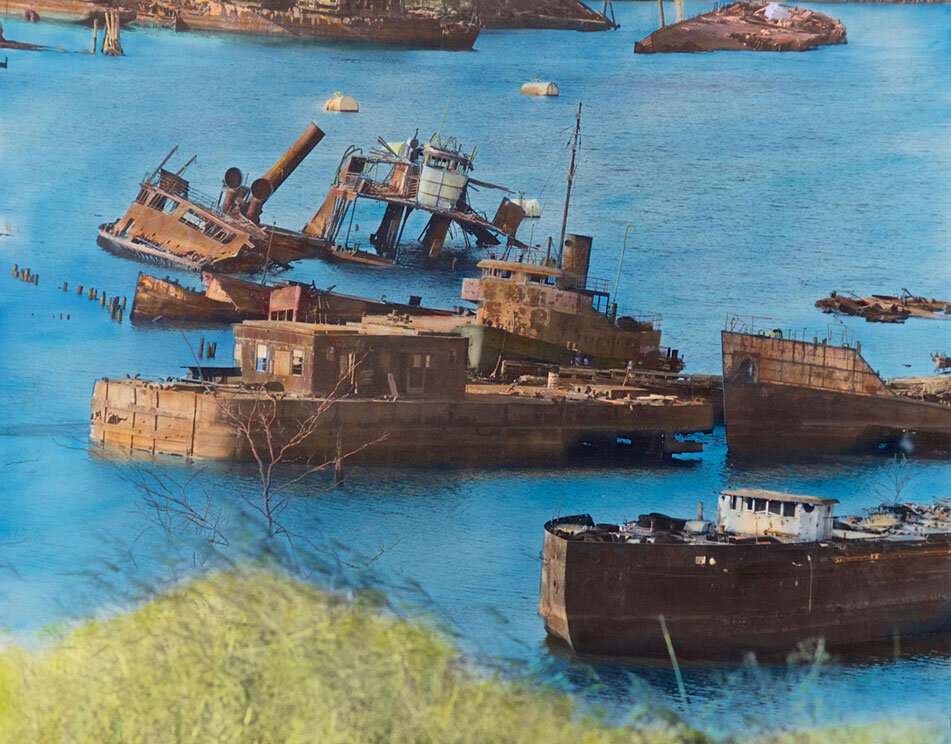 Where Boats Go When They Die (hand colored)