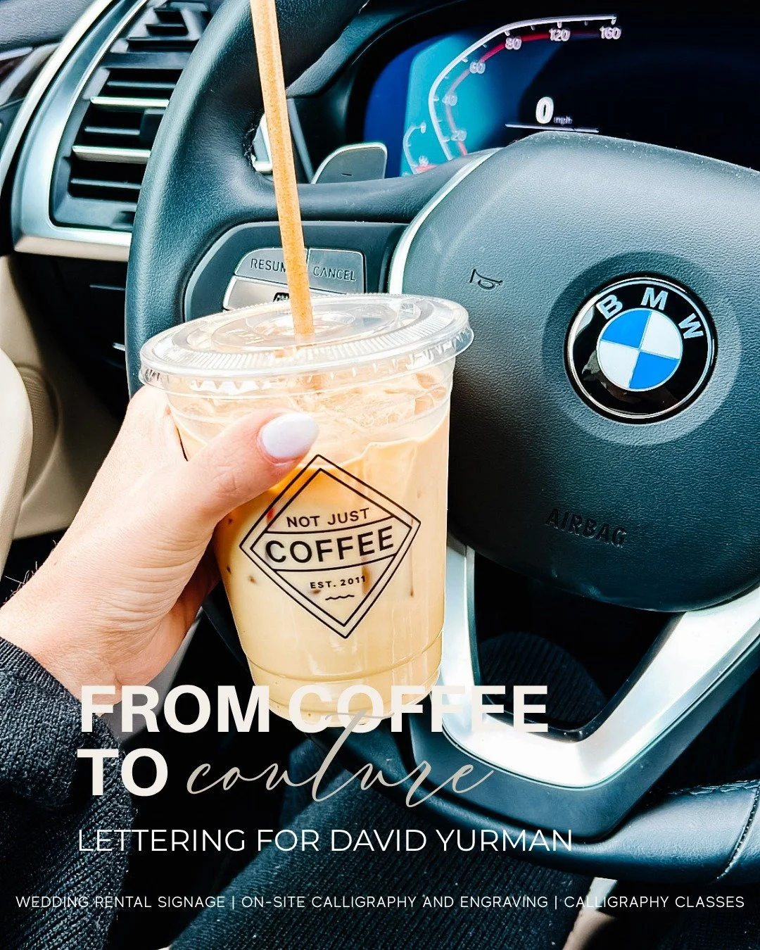 Okay team, today's the day. We've grabbed our favorite latte from @notjustcoffee and are heading to letter for David Yurman this weekend. 

Remember, 14 years ago, when I was at my kitchen table, lettering that very first envelope order for my best f